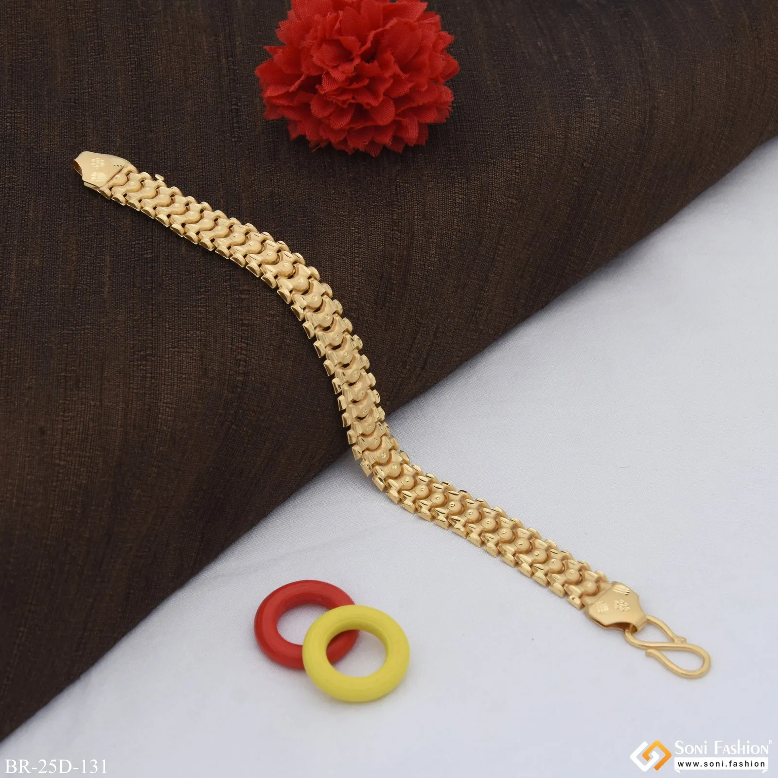 1 Gram Gold Plated Extraordinary Design Pokal Bracelet for Men - Style D131