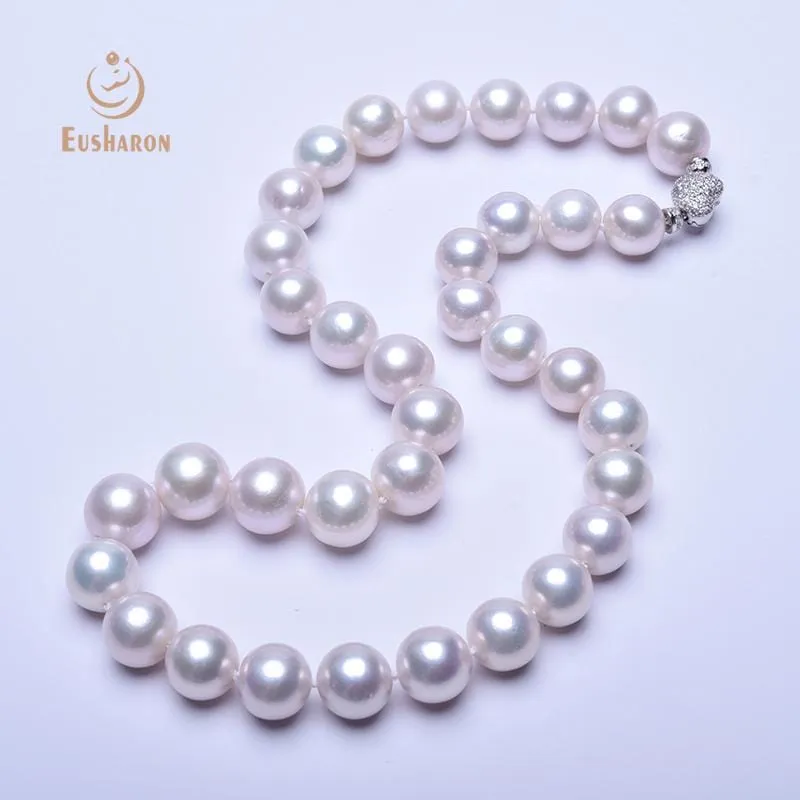 11-12.5mm Excellent Luster White Edison Pearl Bracelet Necklace Set