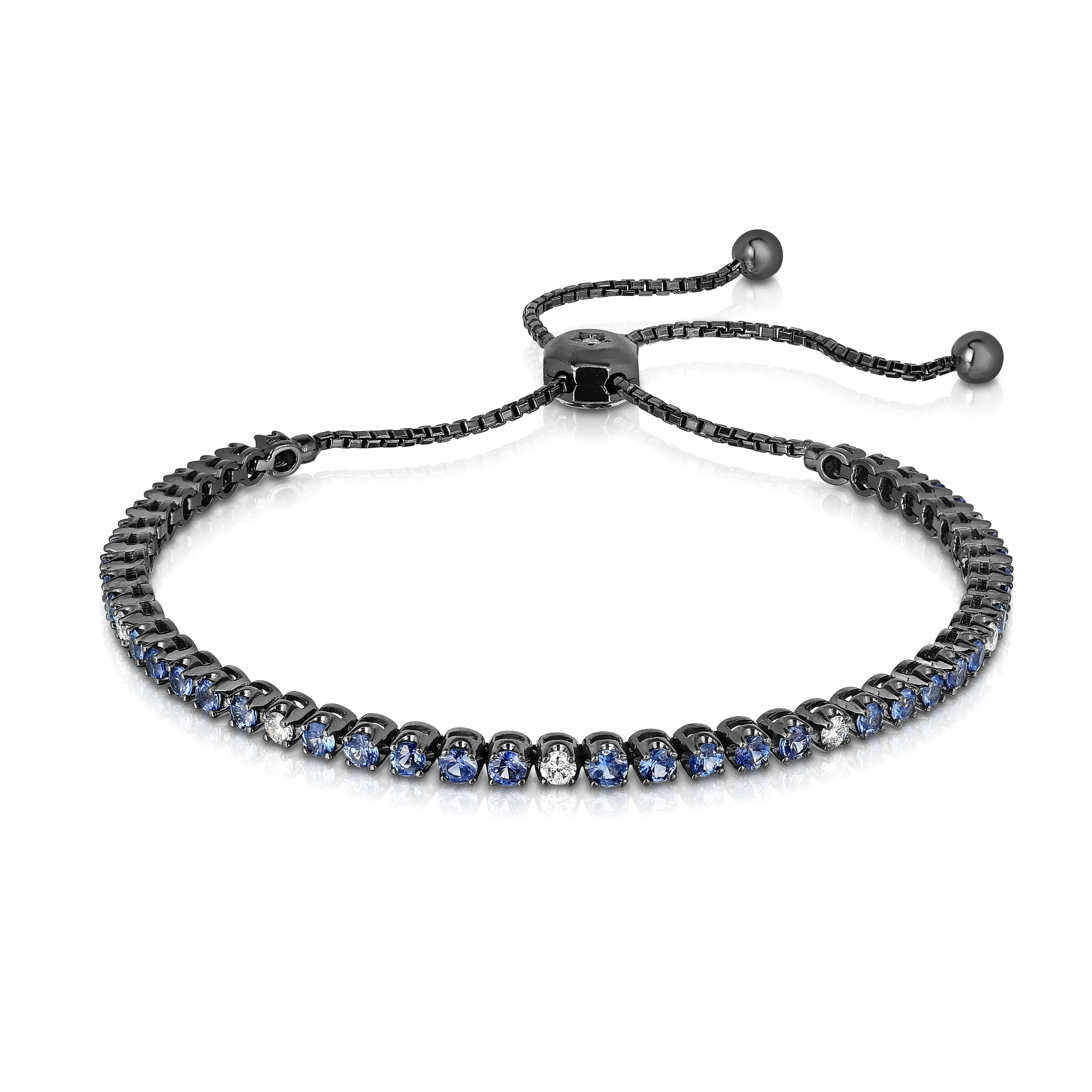 1.20ctw Sapphire, .21ctw Diamond Bracelet
