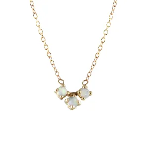 14K OPAL TRIO NECKLACE