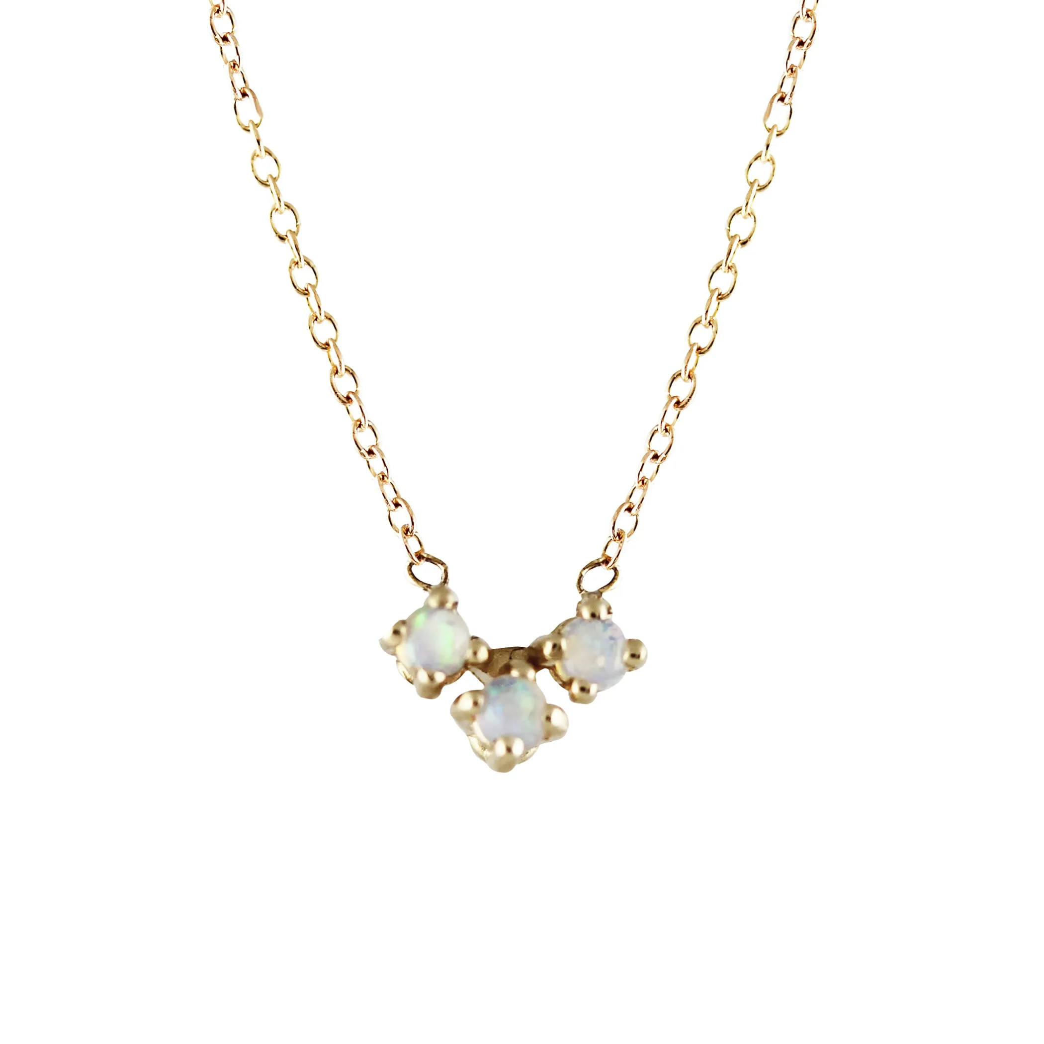 14K OPAL TRIO NECKLACE