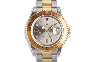 1991 Rolex Two-Tone GMT-Master II 16713 with Silver Serti Dial