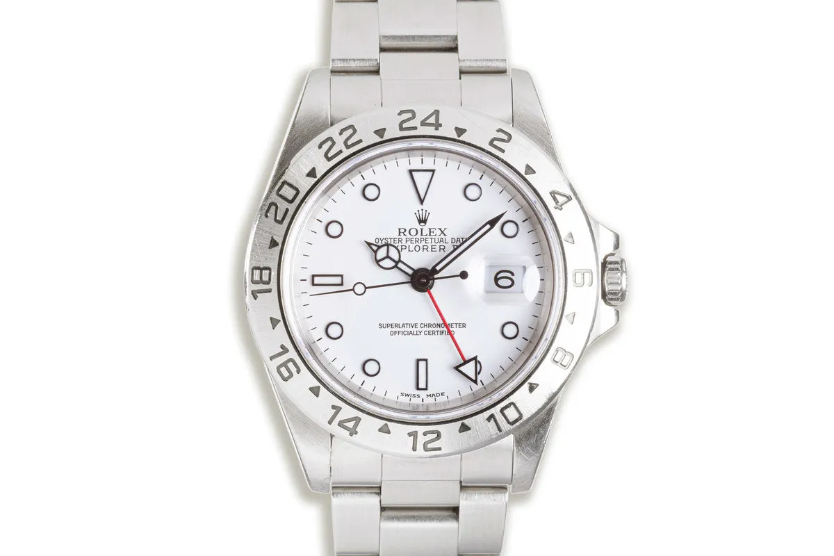 1999 Rolex Explorer II 16570 Polar Dial with Box & Papers