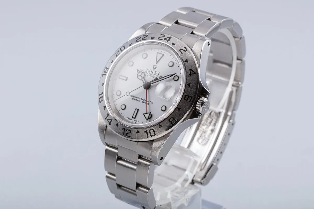 1999 Rolex Explorer II 16570 Polar Dial with Box & Papers