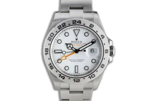 2011 Rolex Explorer II 43mm 216570 with Box, Card, & Chronotag