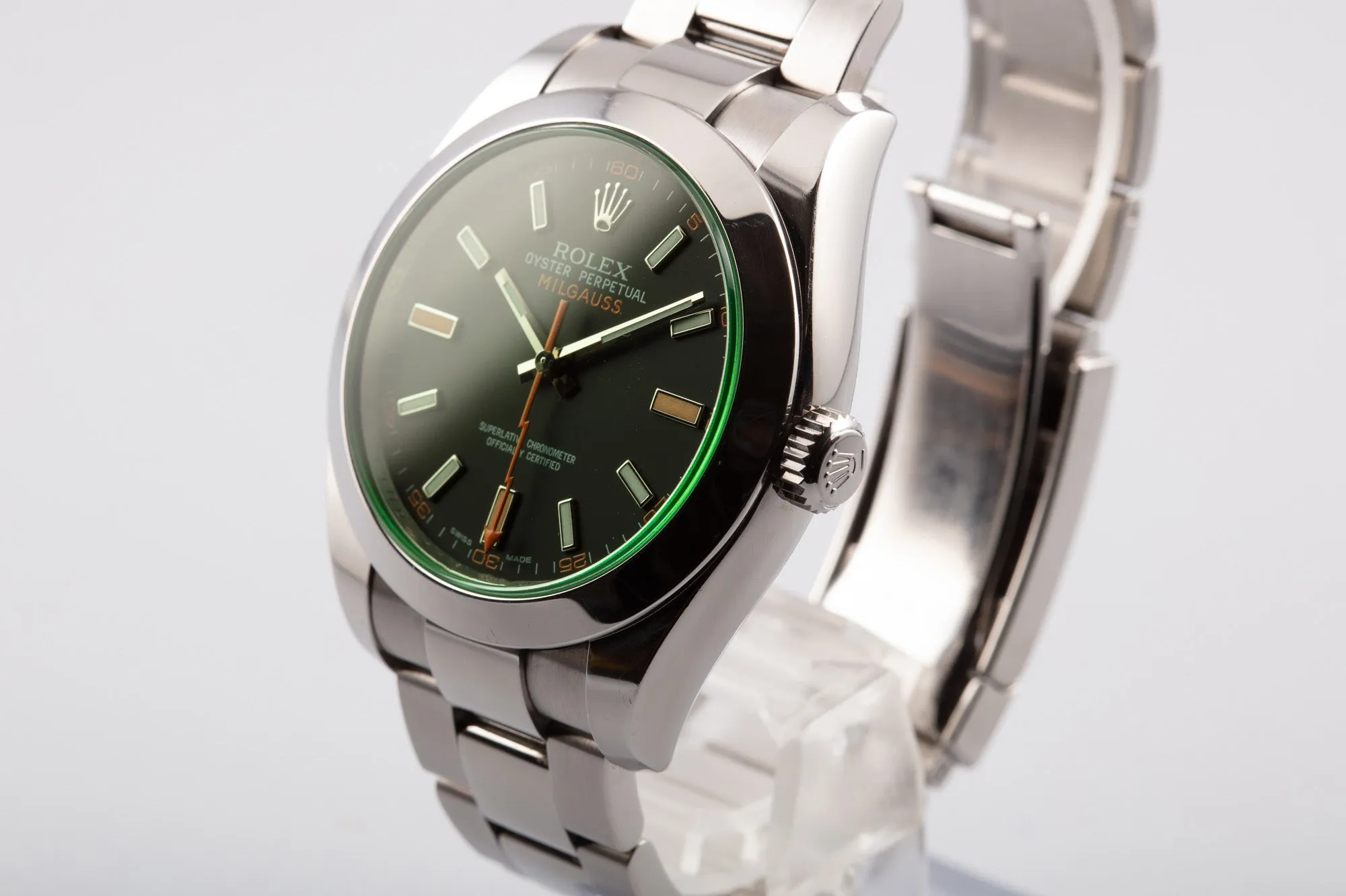 2011 Rolex Milgauss Green 116400GV with Card