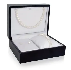 6-6.5mm Matching Pearl Necklace, Bracelet, and Earrings Box Set