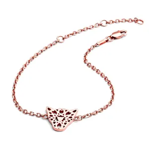 70%  DISCOUNT  Glittering Ladies 18ct Rose Gold Vermeil Filigree Jaguar Head Bracelet