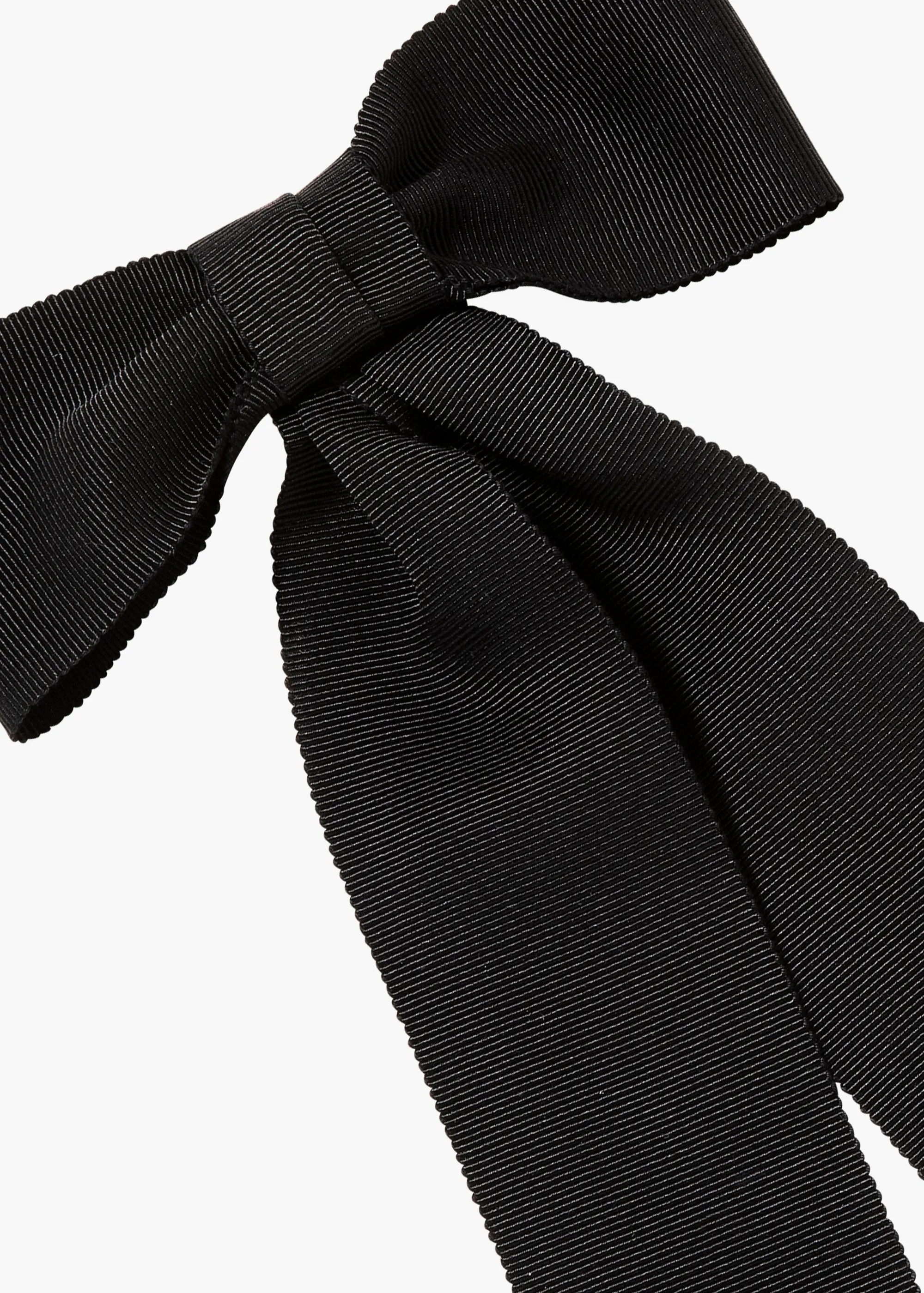 Alice Grosgrain Bow Barrette -- Black