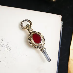 Antique Georgian Carnelian Fob Watch Key