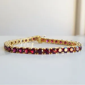 Arizona Anthill Garnet Gold Jewelry Garnet Tennis Bracelet