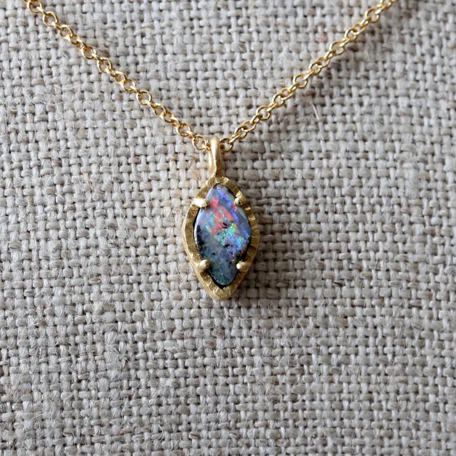 Australian boulder opal necklace 2
