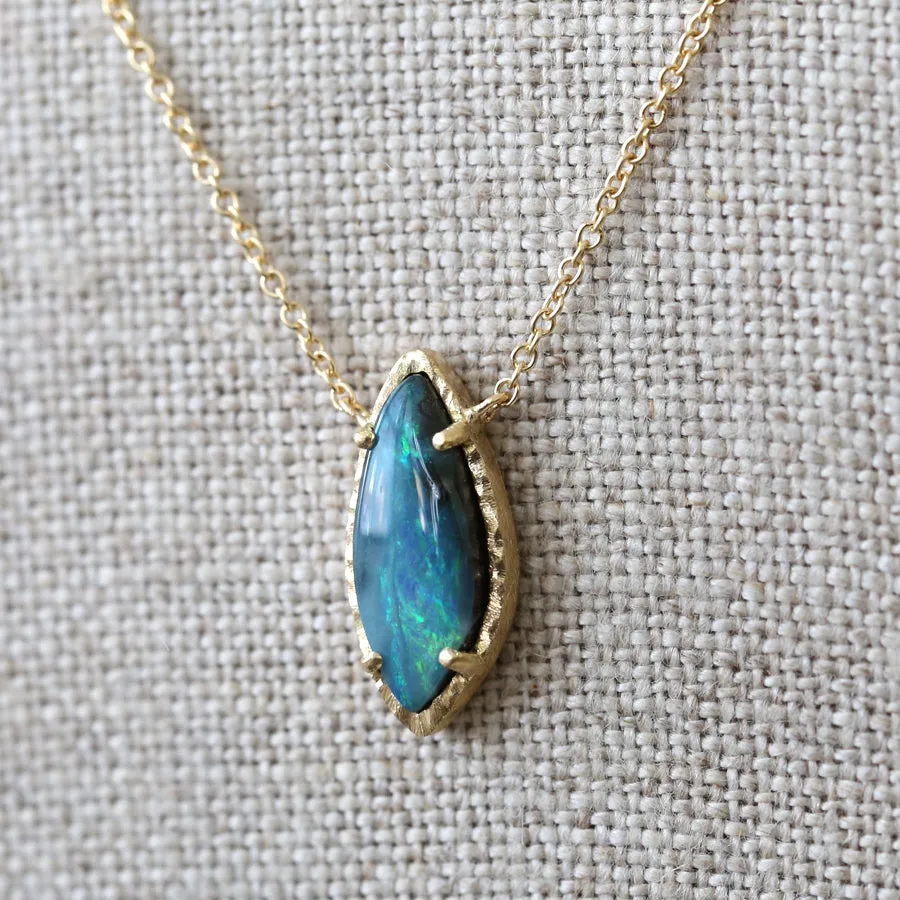 Australian boulder opal necklace