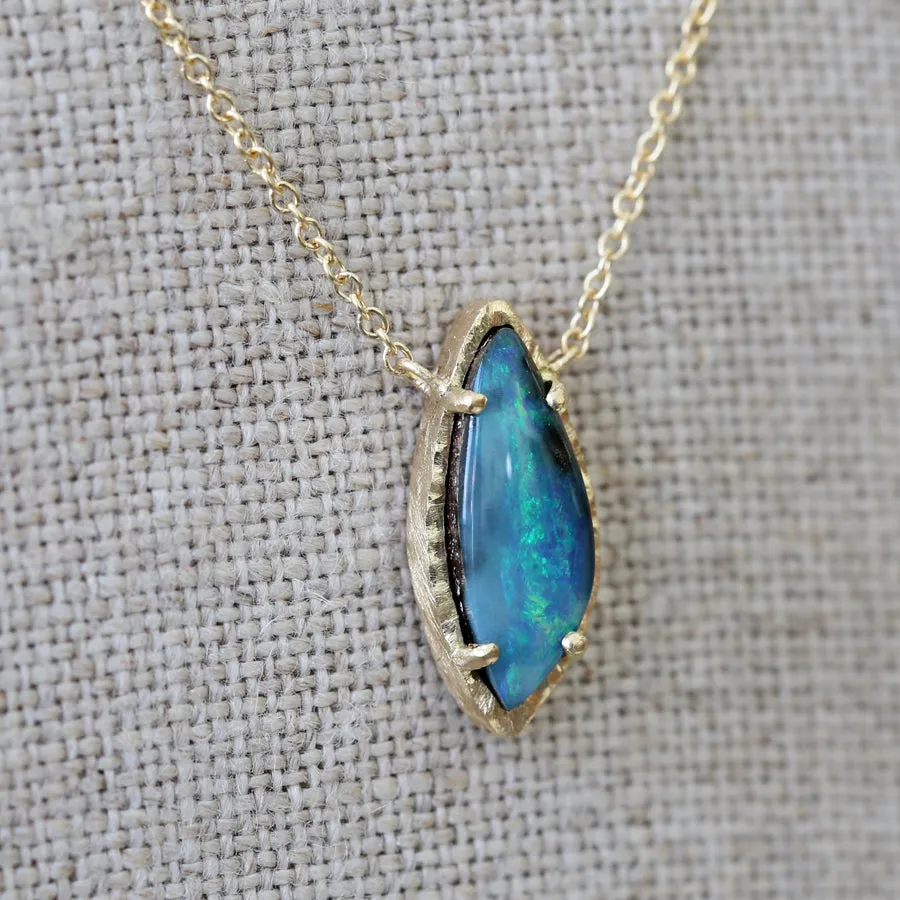 Australian boulder opal necklace
