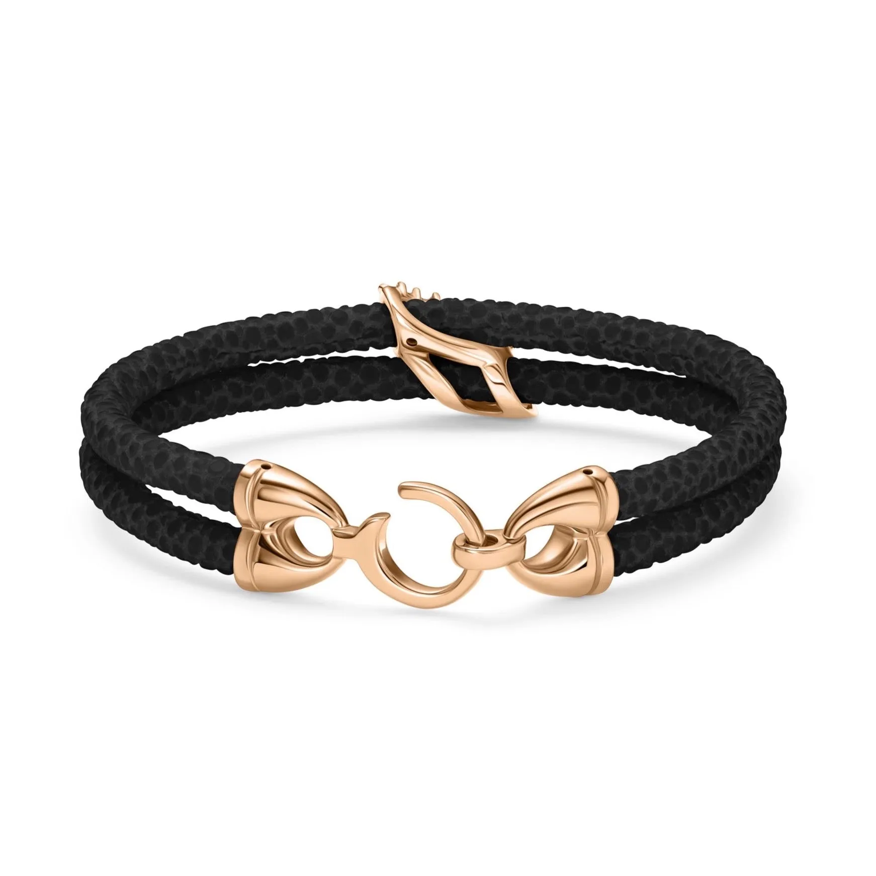 B487 Rose Gold Sapphire Evil Eye White Diamond Diamonds