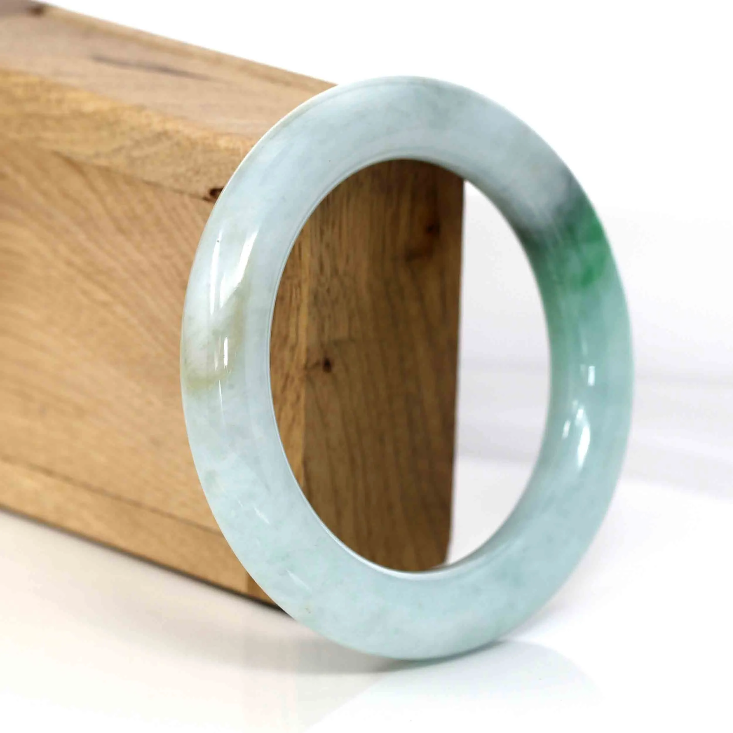 Baikalla Classic Real Jade Jadeite Bangle Bracelet ( 56.79 mm )#571