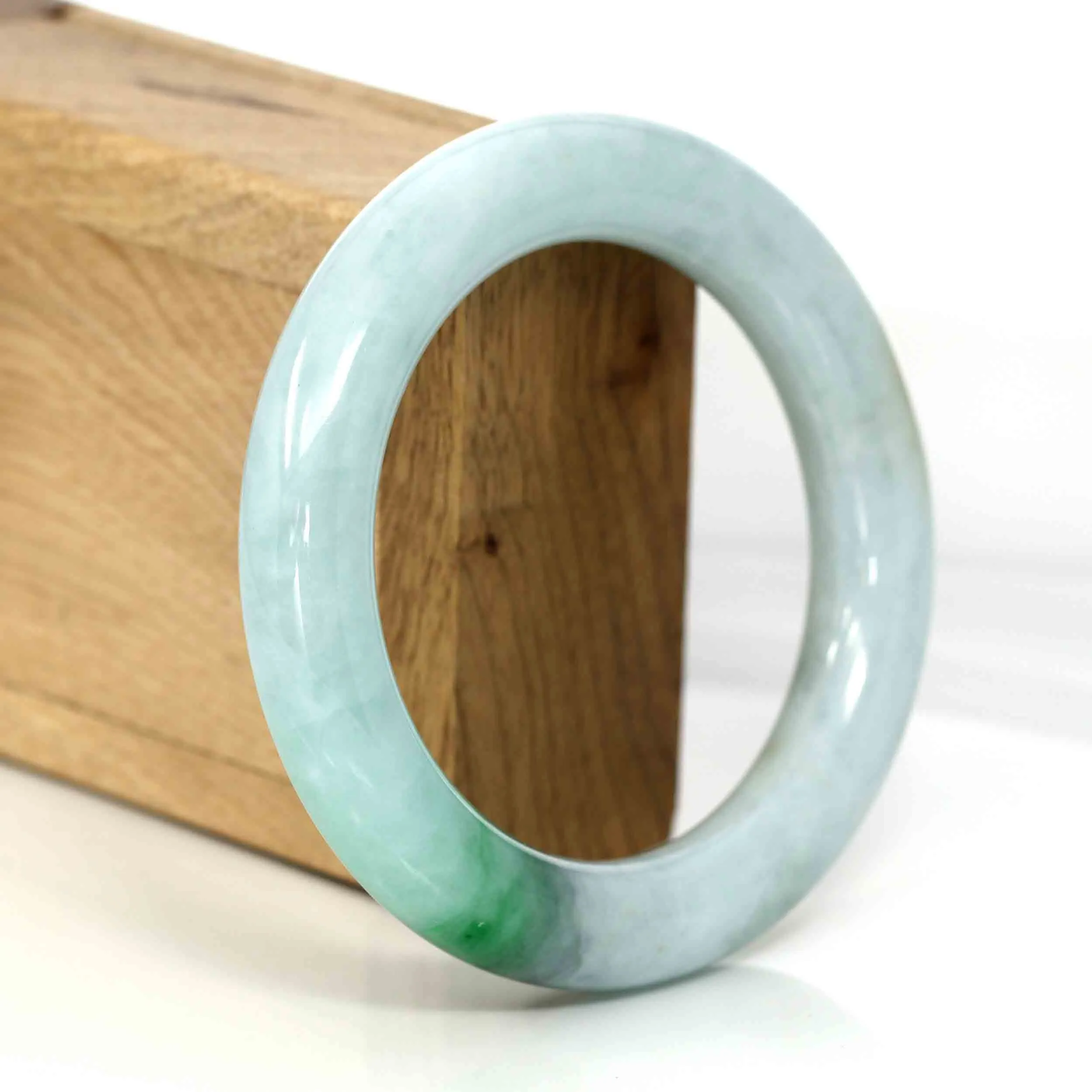 Baikalla Classic Real Jade Jadeite Bangle Bracelet ( 56.79 mm )#571