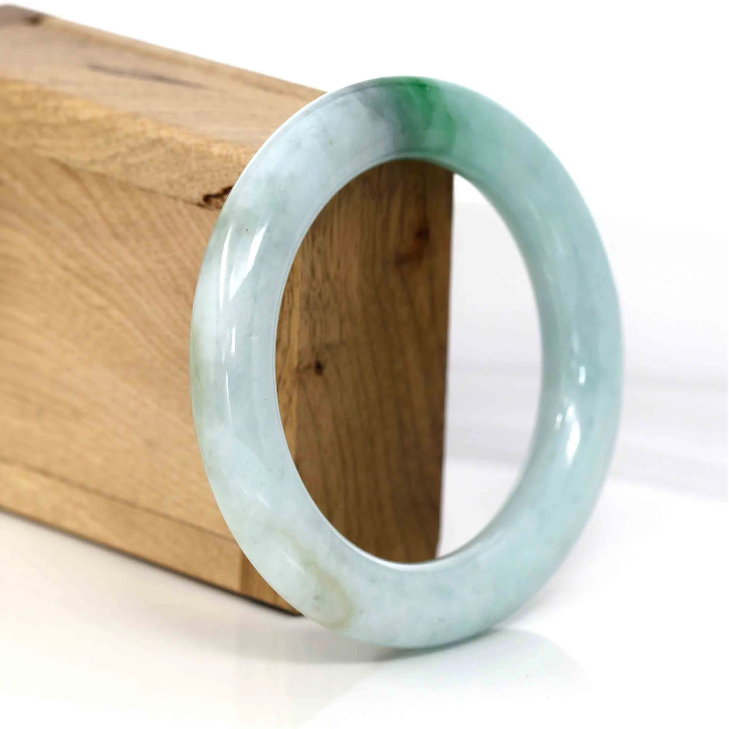 Baikalla Classic Real Jade Jadeite Bangle Bracelet ( 56.79 mm )#571