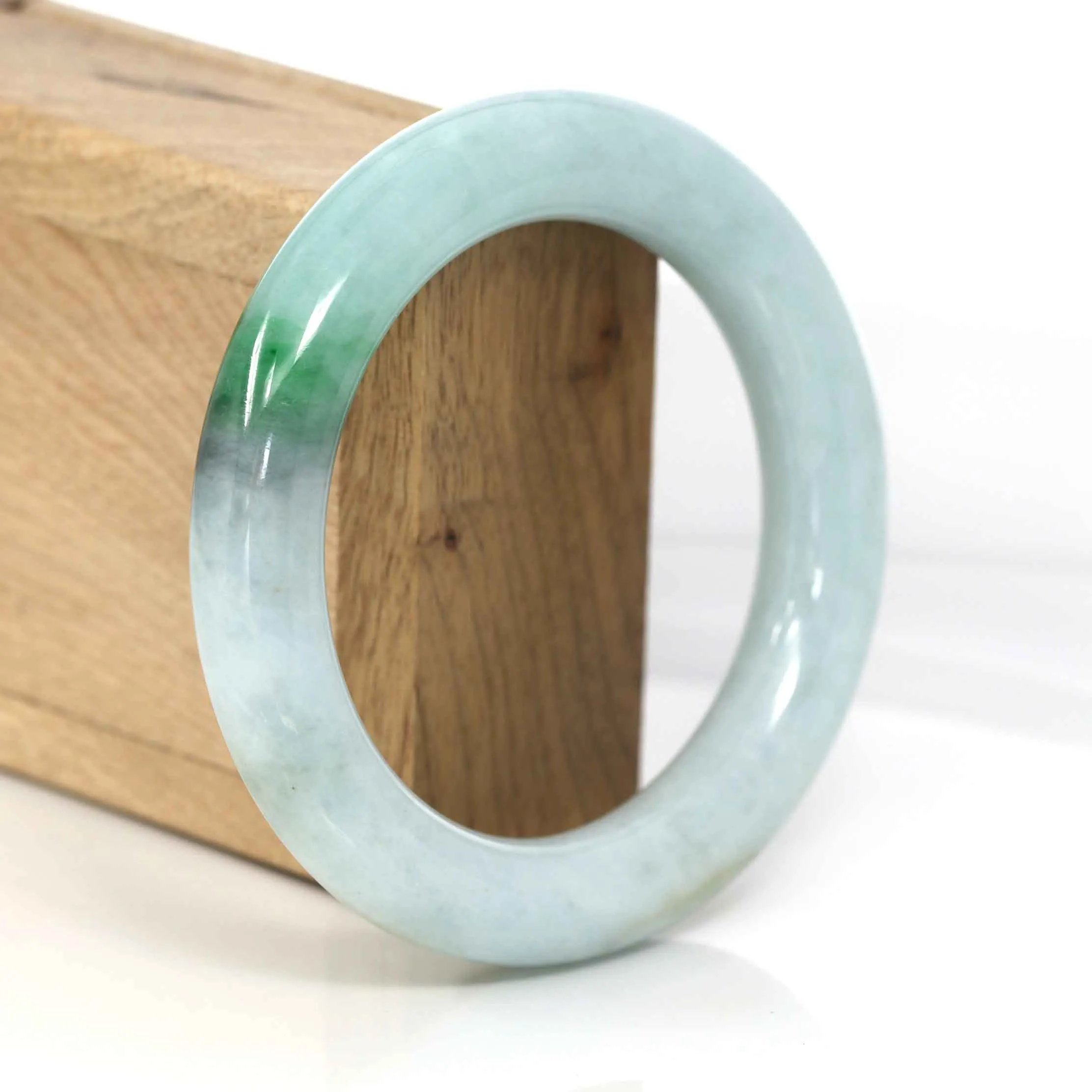 Baikalla Classic Real Jade Jadeite Bangle Bracelet ( 56.79 mm )#571