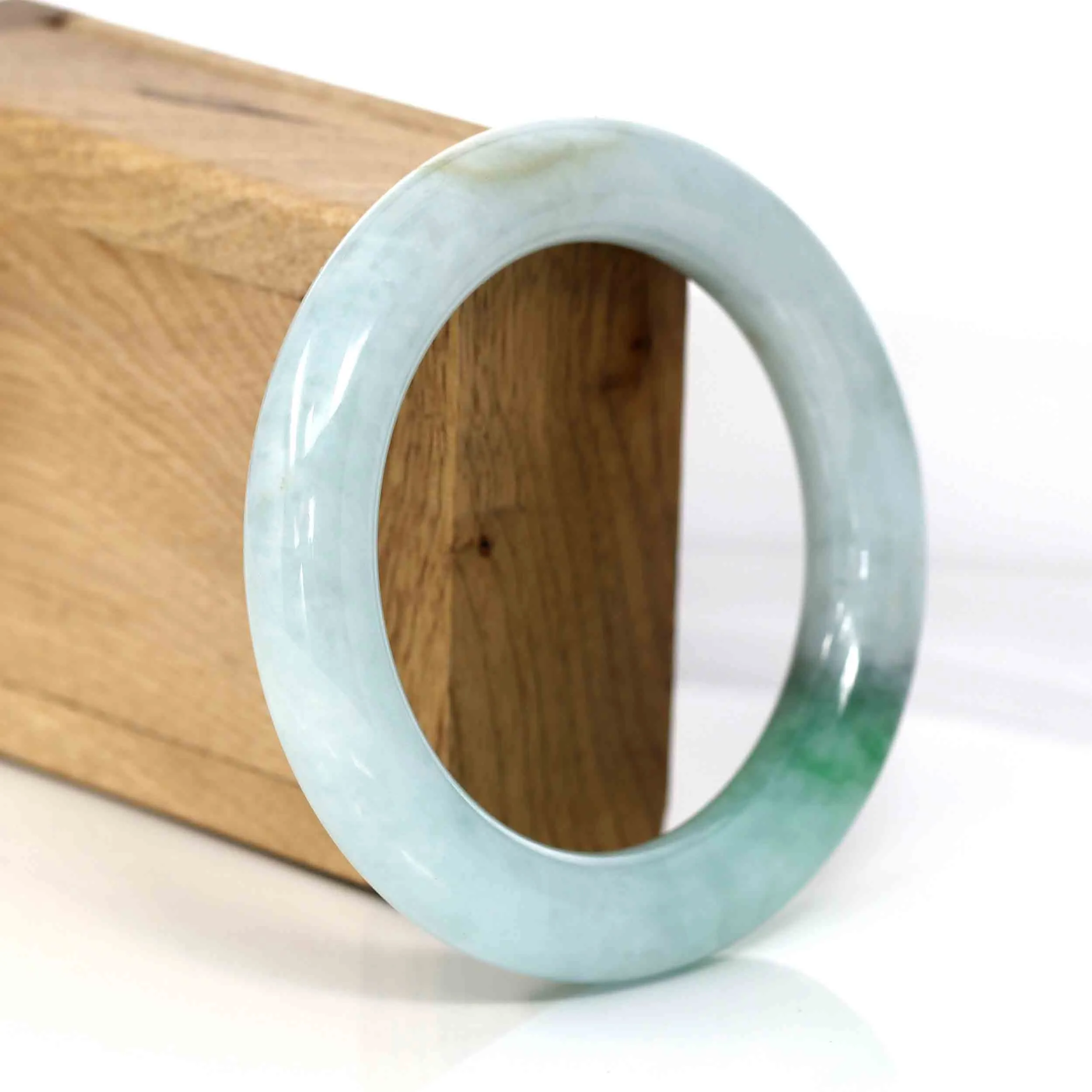 Baikalla Classic Real Jade Jadeite Bangle Bracelet ( 56.79 mm )#571