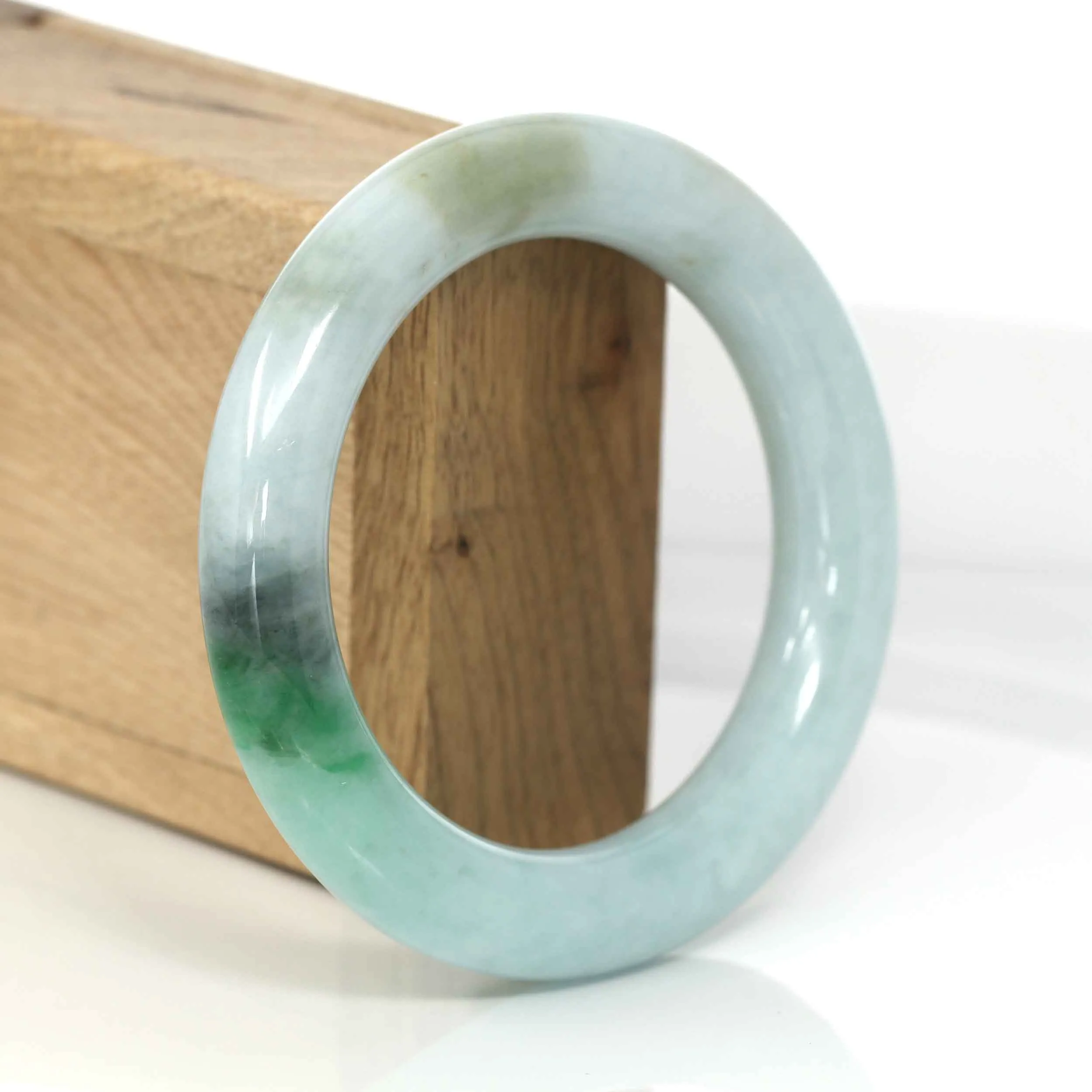 Baikalla Classic Real Jade Jadeite Bangle Bracelet ( 56.79 mm )#571