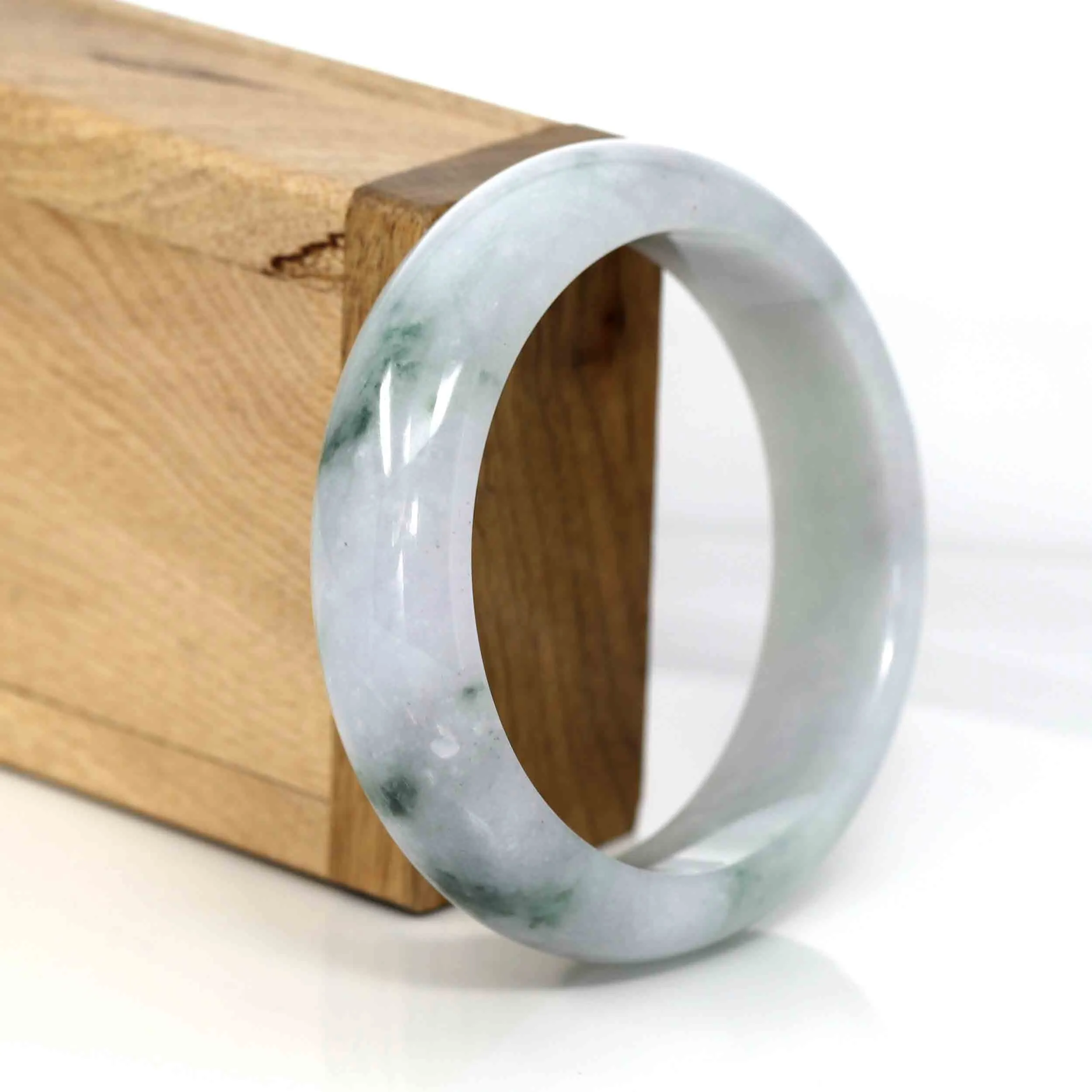 Baikalla Classic Real Jade Jadeite Bangle Bracelet ( 57.5 mm )#562