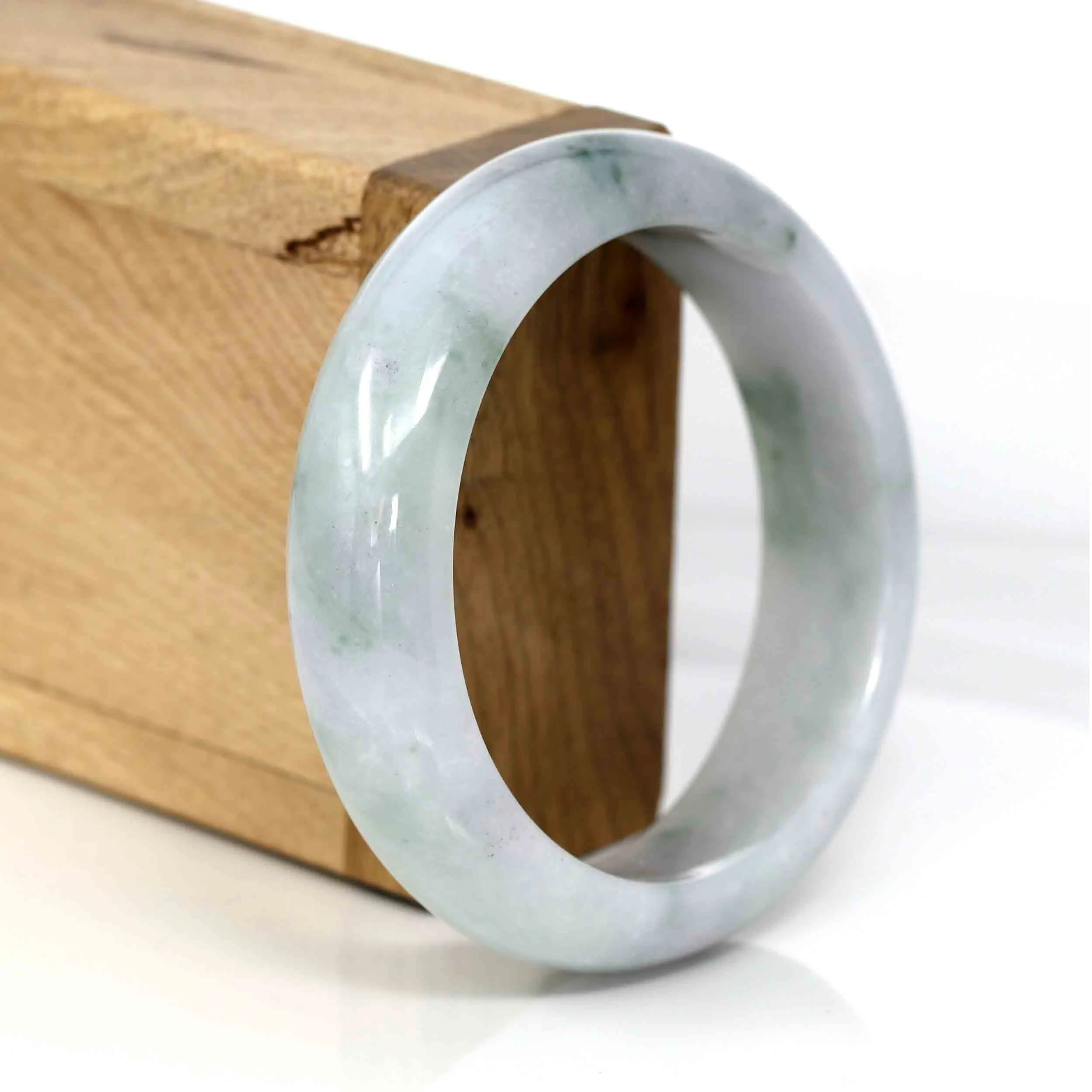Baikalla Classic Real Jade Jadeite Bangle Bracelet ( 57.5 mm )#562