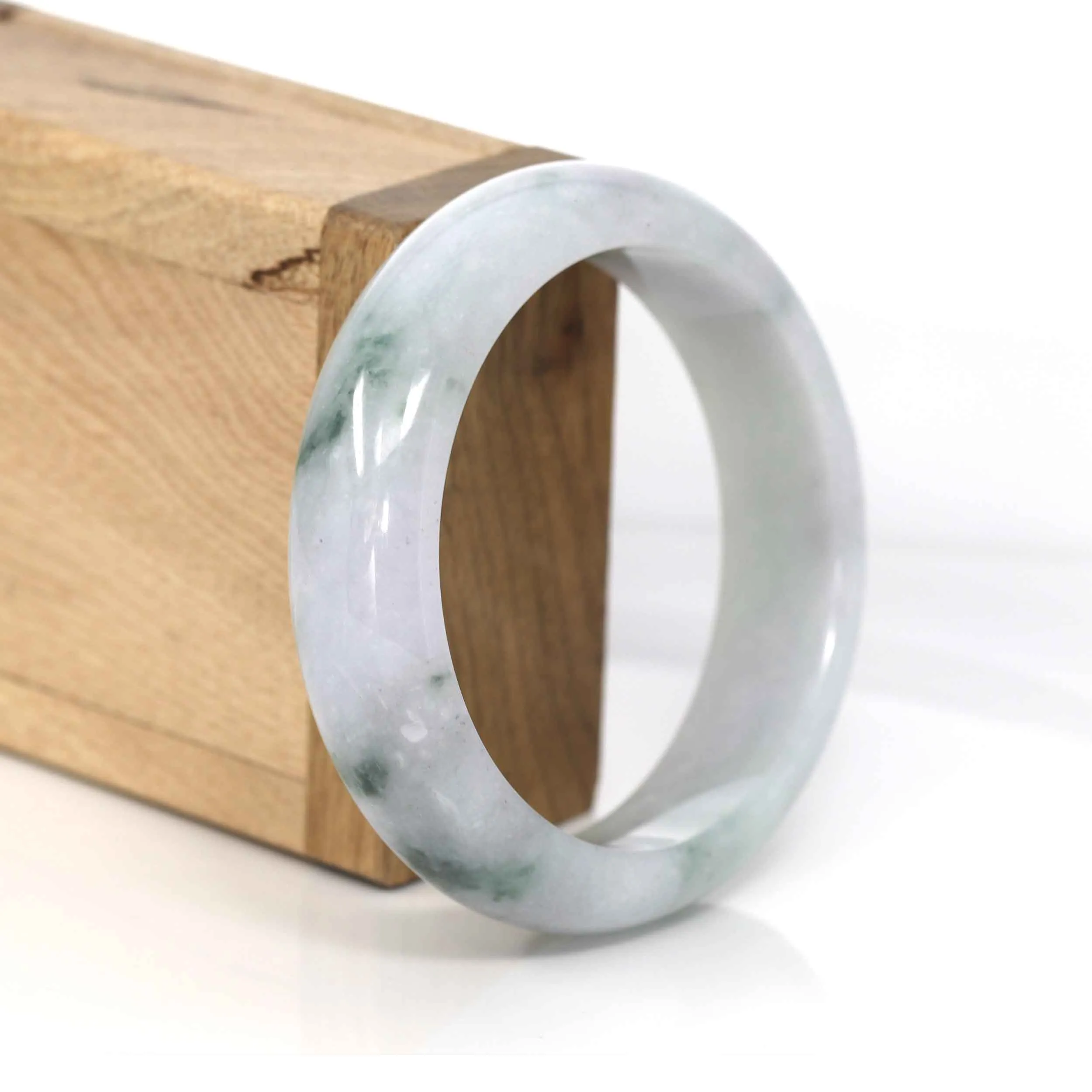 Baikalla Classic Real Jade Jadeite Bangle Bracelet ( 57.5 mm )#562