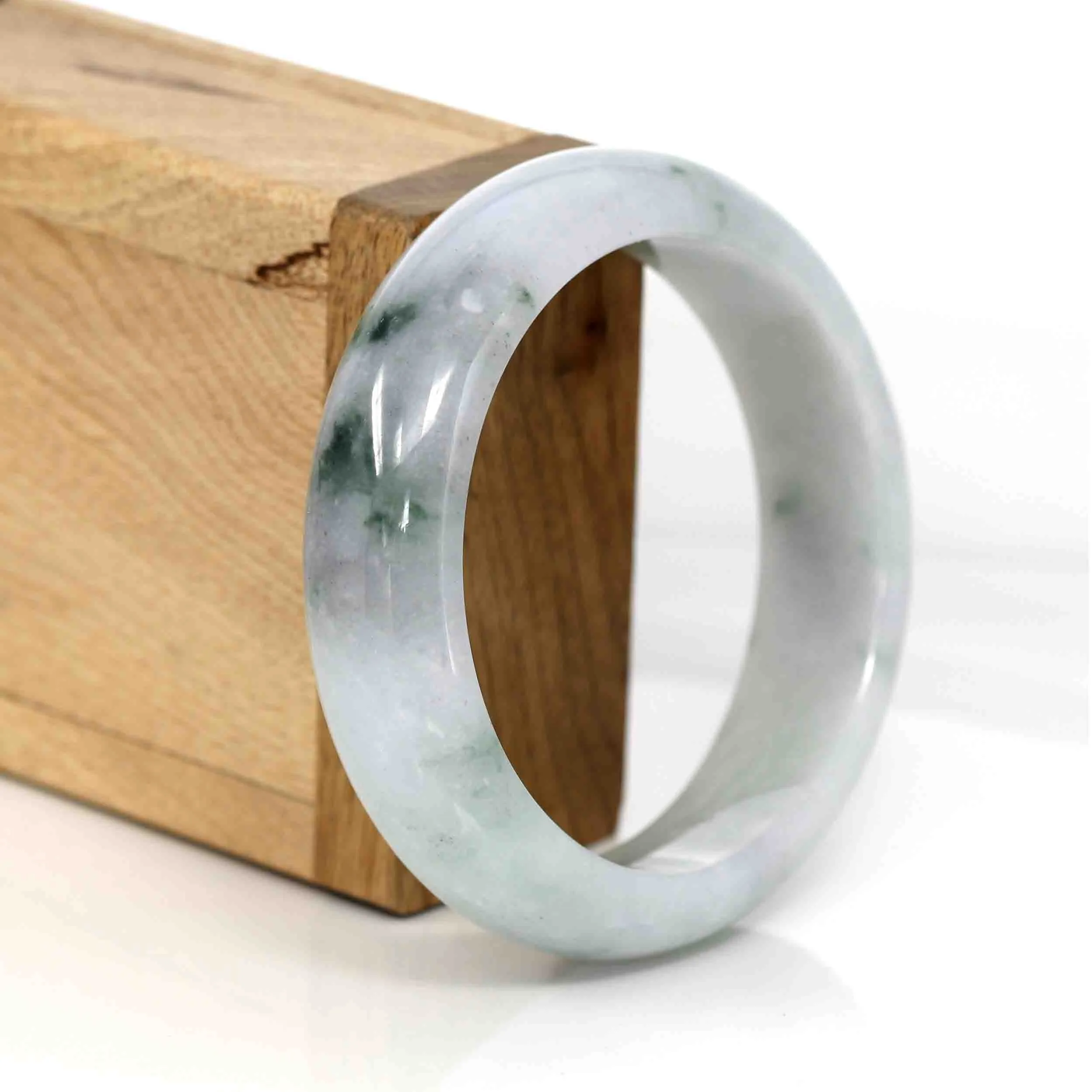 Baikalla Classic Real Jade Jadeite Bangle Bracelet ( 57.5 mm )#562