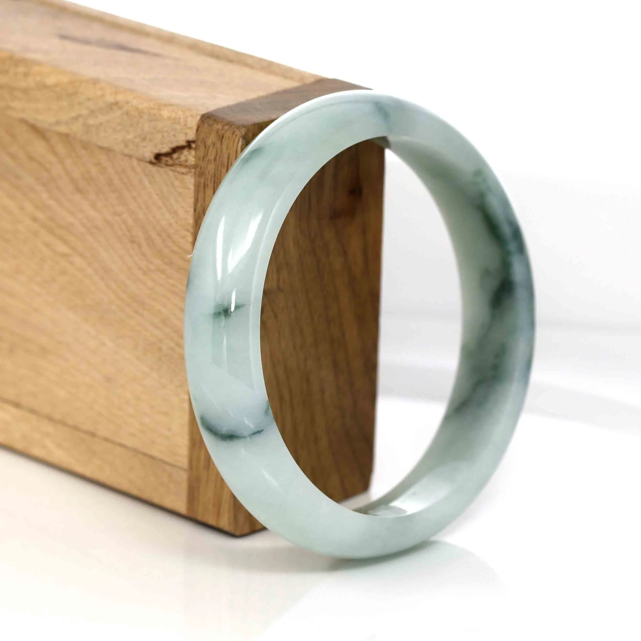 Baikalla Classic Real Jade Jadeite Bangle Bracelet ( 58.6 mm )#309