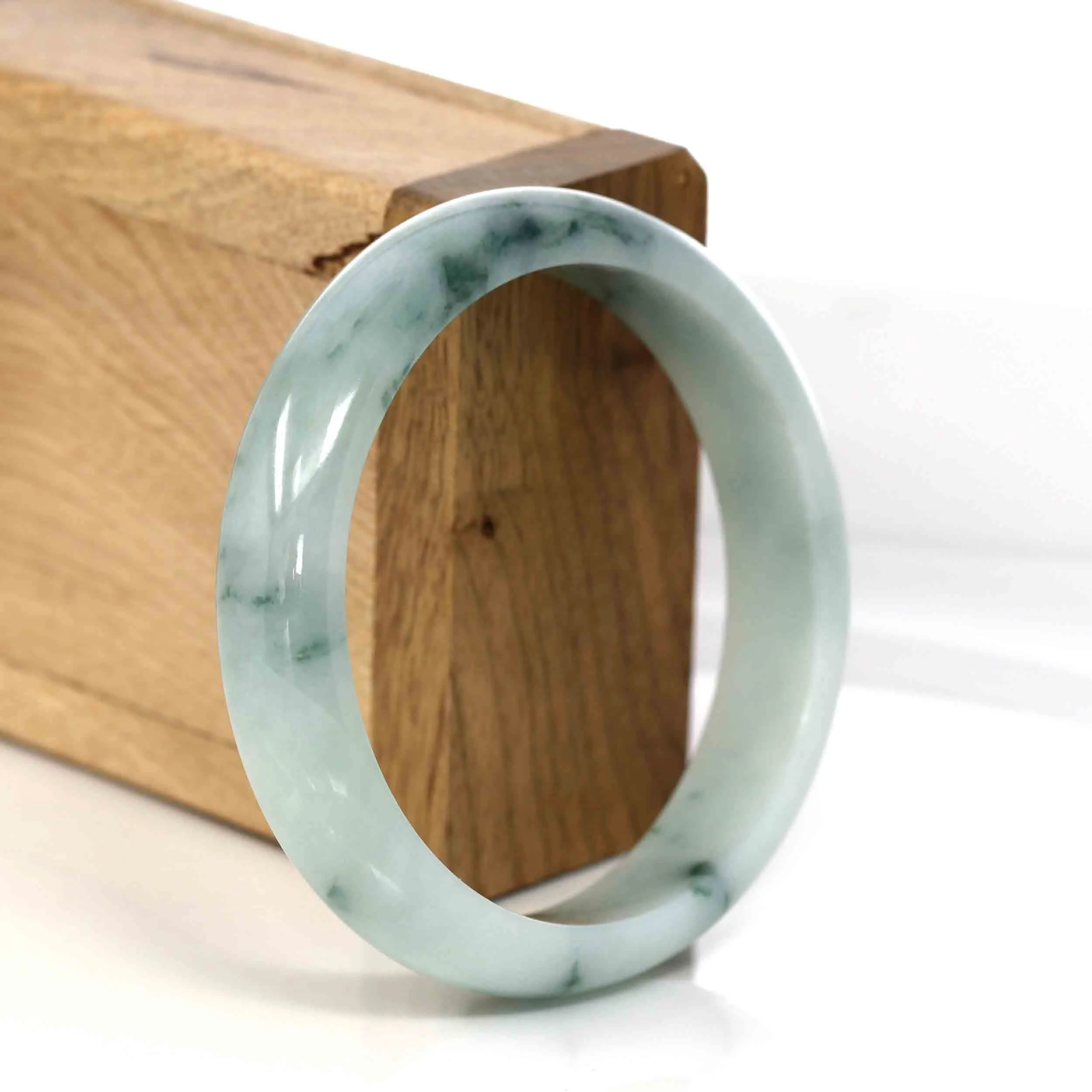 Baikalla Classic Real Jade Jadeite Bangle Bracelet ( 58.6 mm )#309