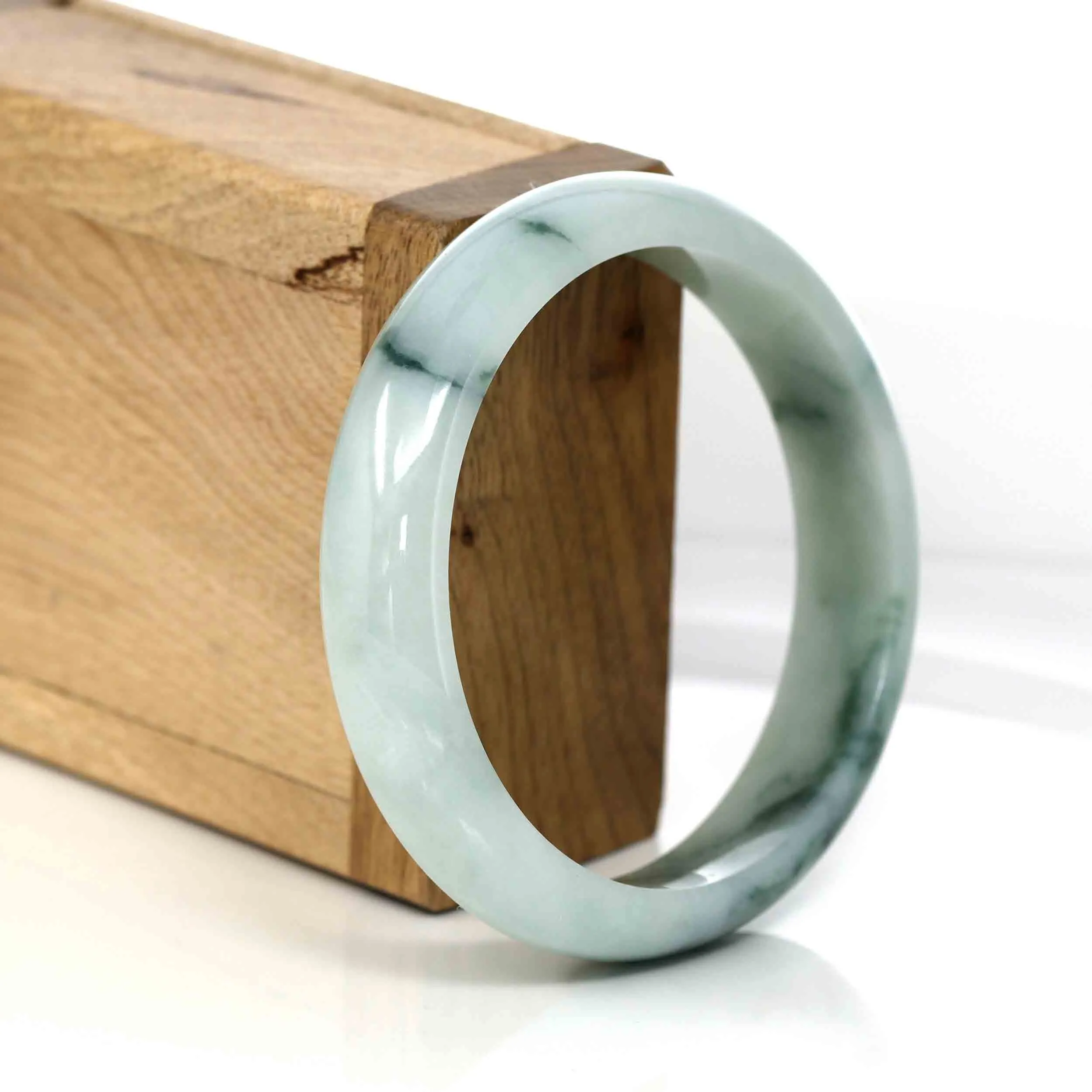 Baikalla Classic Real Jade Jadeite Bangle Bracelet ( 58.6 mm )#309