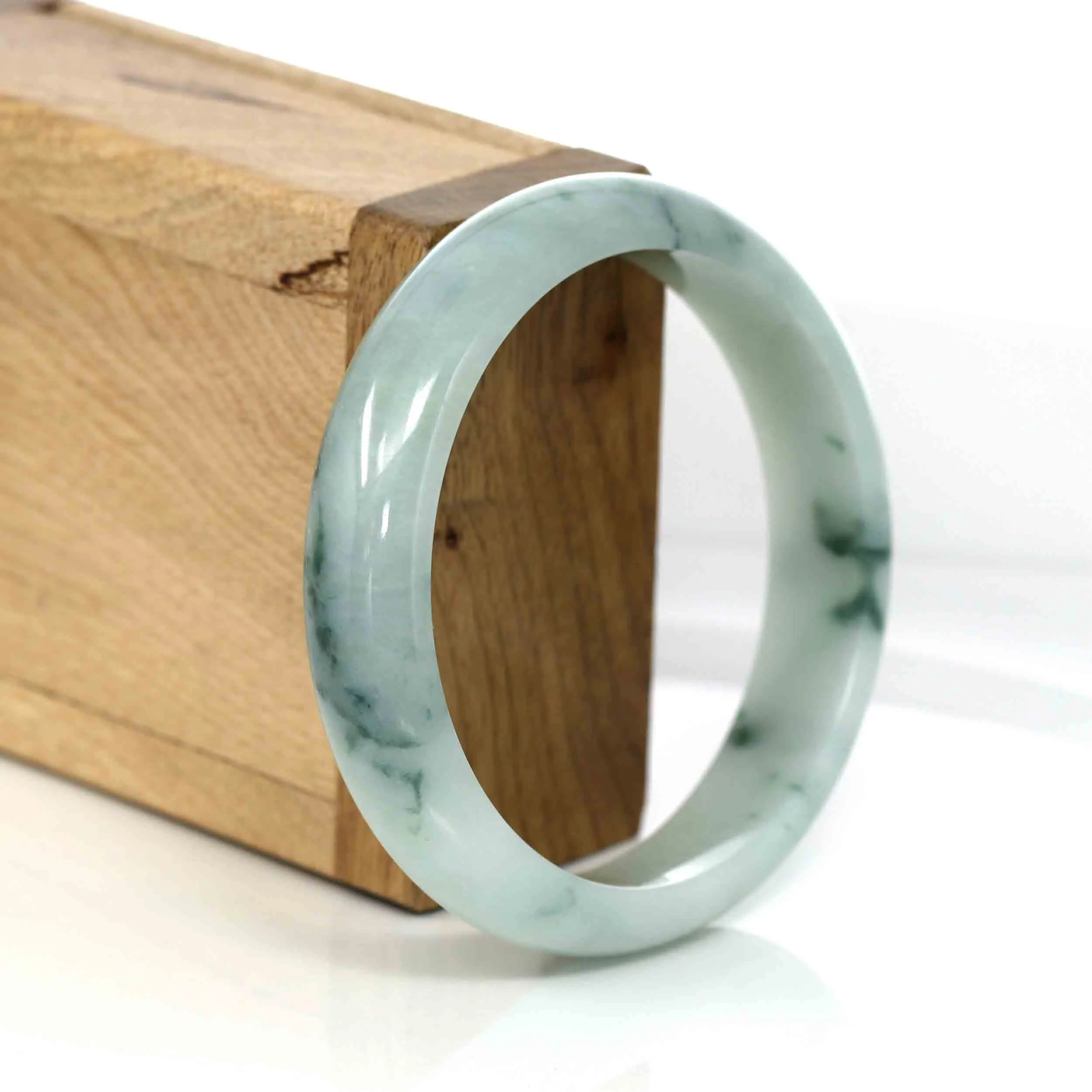 Baikalla Classic Real Jade Jadeite Bangle Bracelet ( 58.6 mm )#309