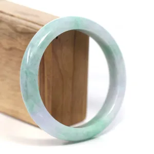 Baikalla Genuine Lavender & Green Burmese Jadeite Jade Bangle Bracelet (62.20mm) #T202