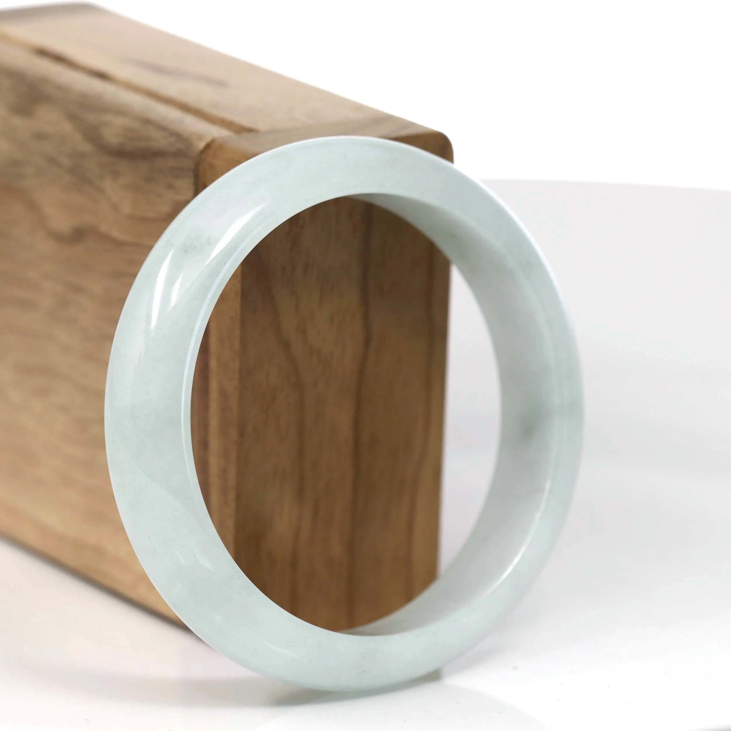 Baikalla "Classic Bangle" Blue-Green Natural Burmese Jadeite Jade Bangle (56.07 mm) #T127