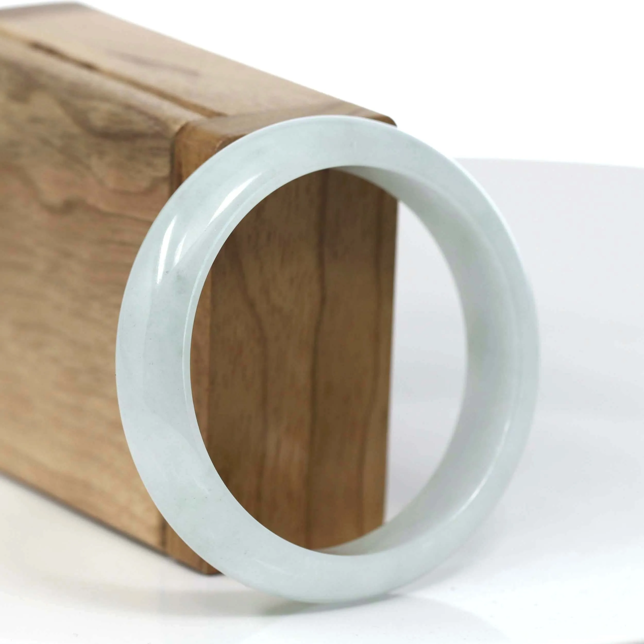 Baikalla "Classic Bangle" Blue-Green Natural Burmese Jadeite Jade Bangle (56.07 mm) #T127