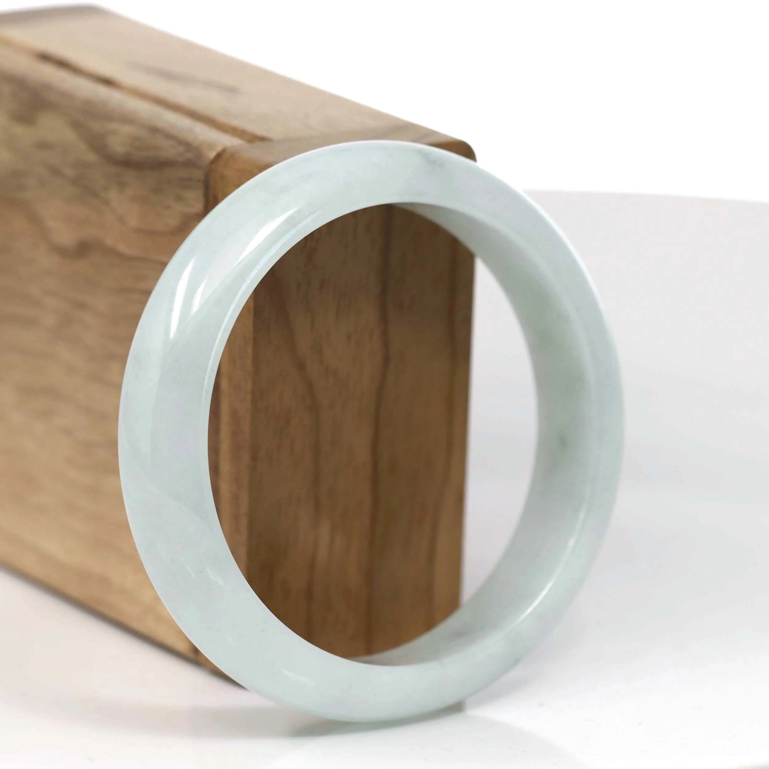 Baikalla "Classic Bangle" Blue-Green Natural Burmese Jadeite Jade Bangle (56.07 mm) #T127