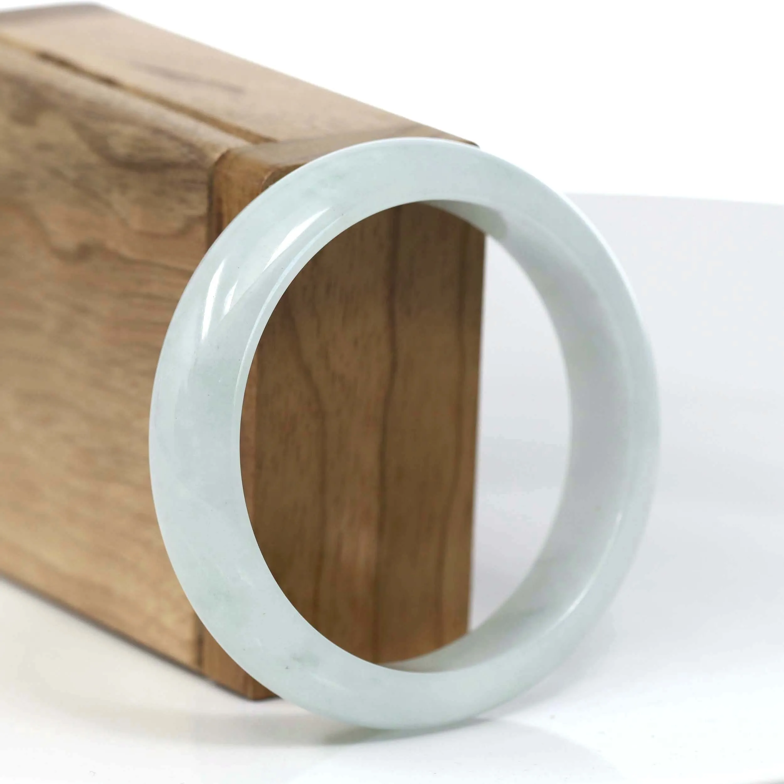 Baikalla "Classic Bangle" Blue-Green Natural Burmese Jadeite Jade Bangle (56.07 mm) #T127
