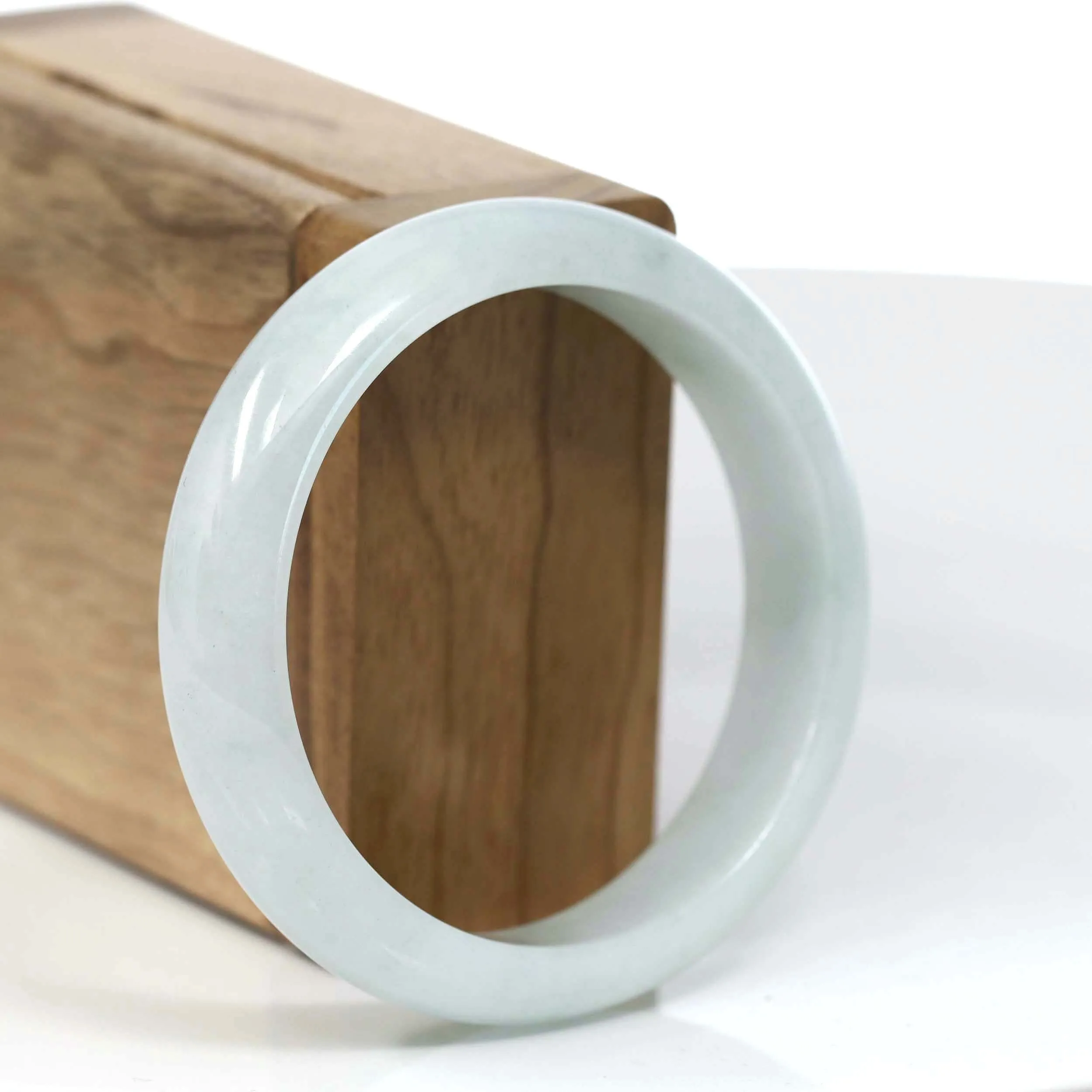 Baikalla "Classic Bangle" Blue-Green Natural Burmese Jadeite Jade Bangle (56.07 mm) #T127