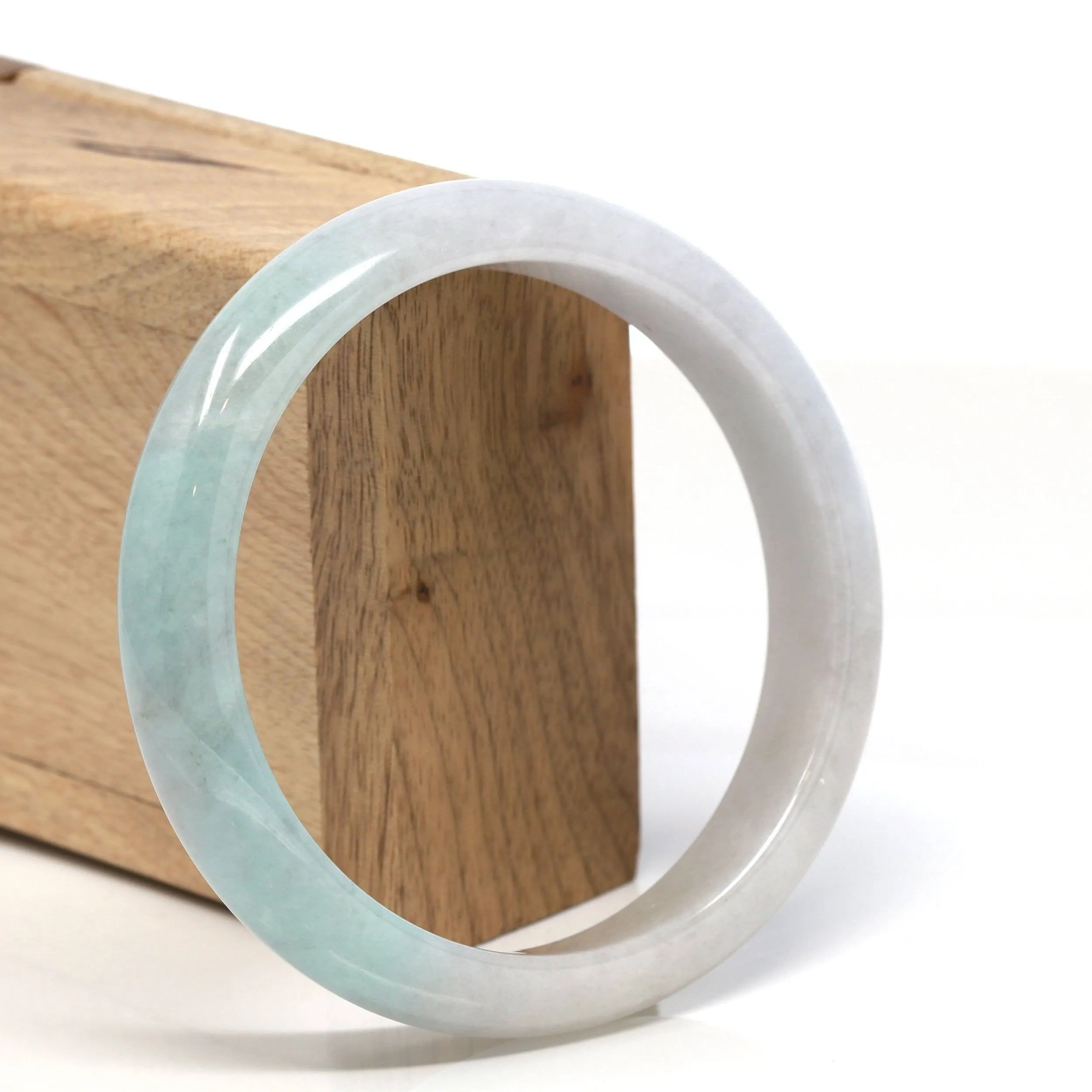 Baikalla "Classic Bangle" Genuine Burmese High Quality Jadeite Jade Bangle Bracelet (62.25mm)#116