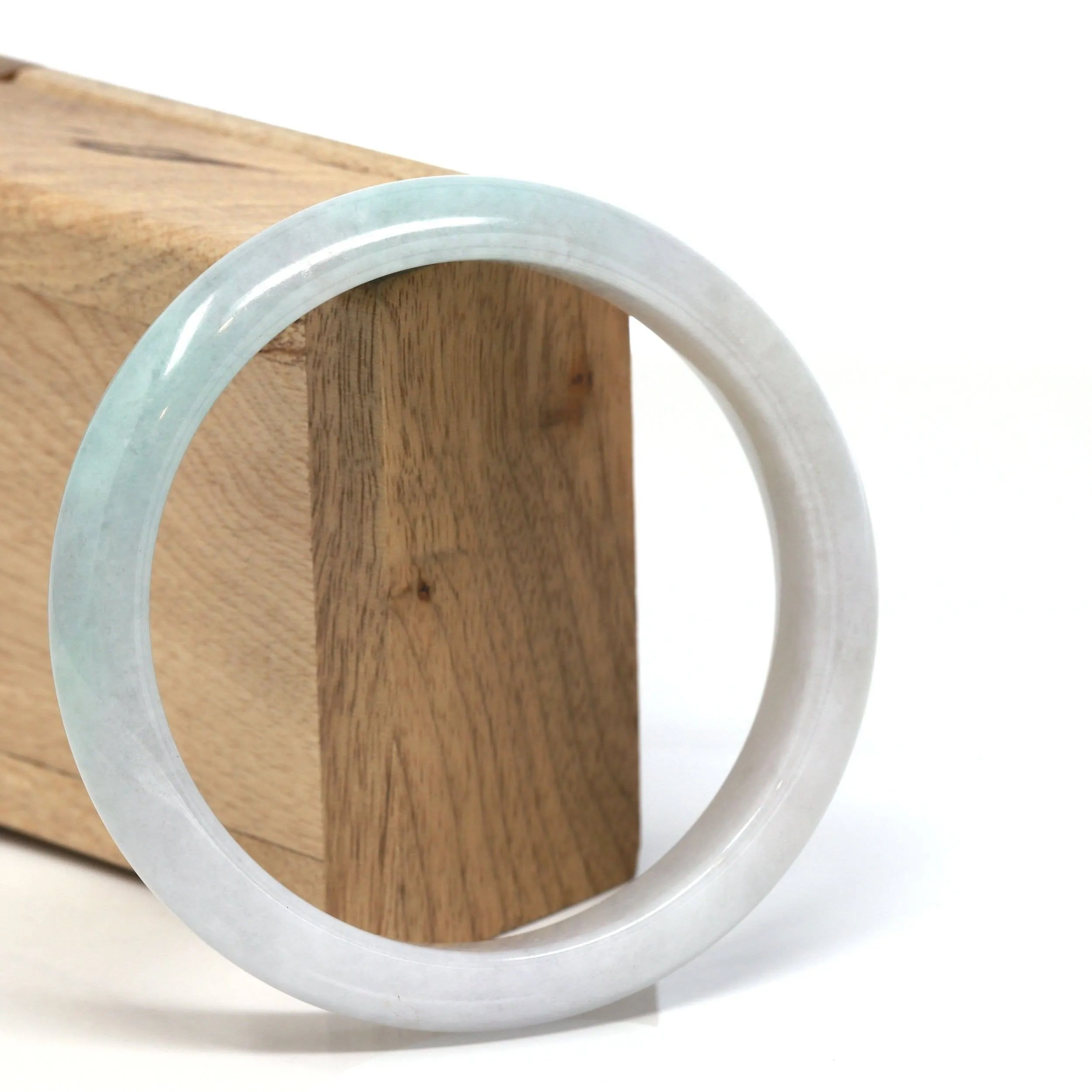 Baikalla "Classic Bangle" Genuine Burmese High Quality Jadeite Jade Bangle Bracelet (62.25mm)#116