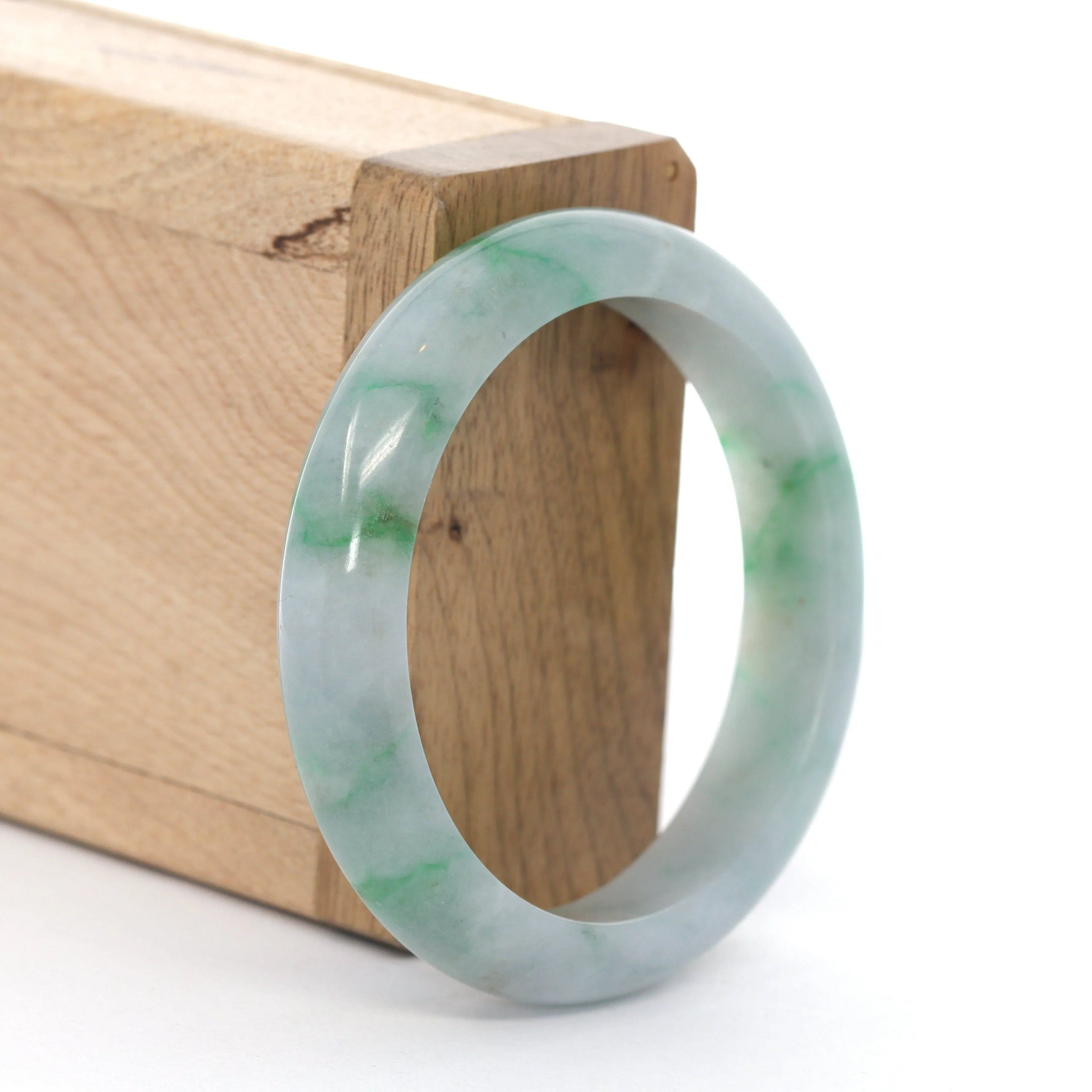 Baikalla "Classic Bangle" Green Natural Burmese Jadeite Jade Bangle ( 52.36 mm ) #269