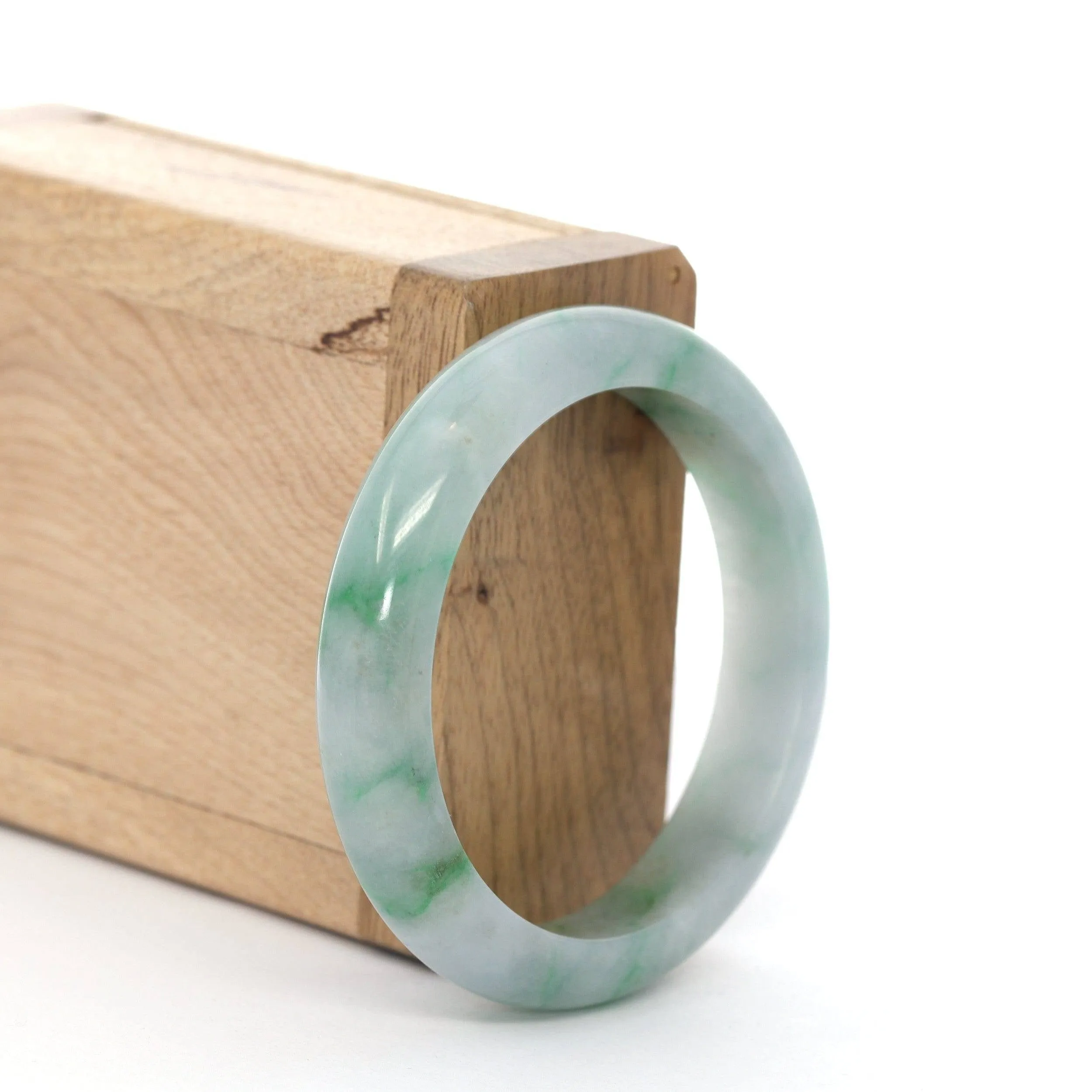 Baikalla "Classic Bangle" Green Natural Burmese Jadeite Jade Bangle ( 52.36 mm ) #269