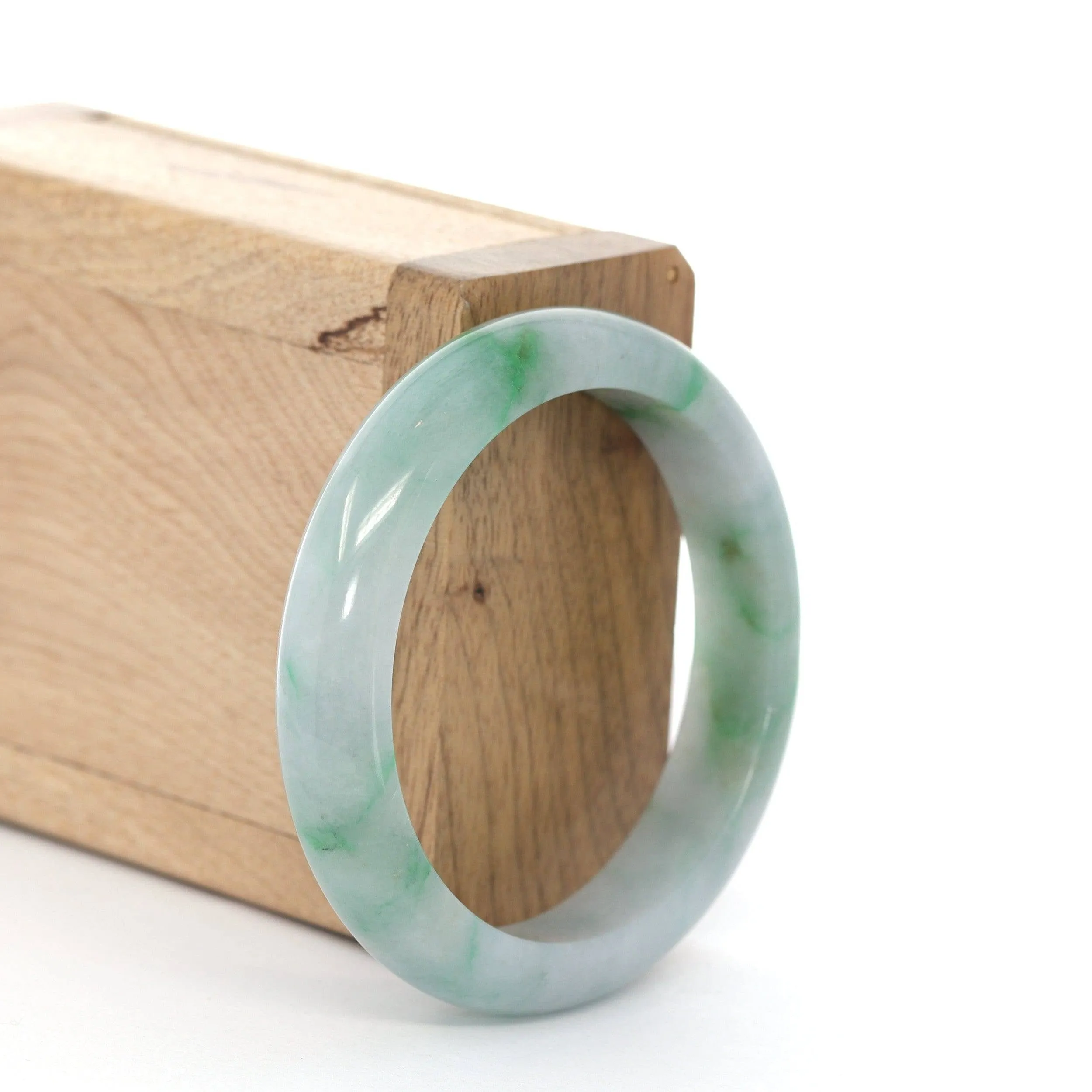 Baikalla "Classic Bangle" Green Natural Burmese Jadeite Jade Bangle ( 52.36 mm ) #269