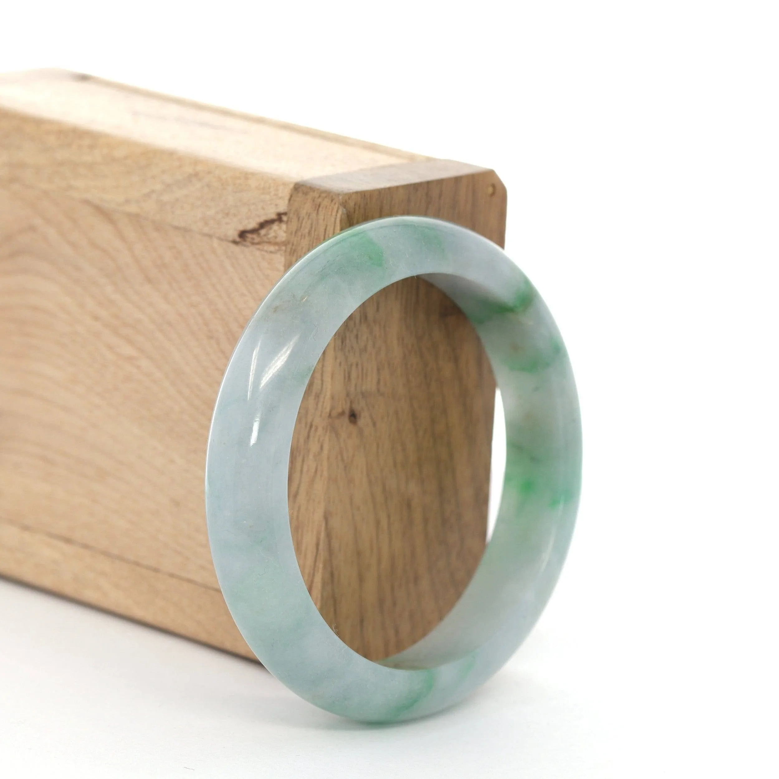 Baikalla "Classic Bangle" Green Natural Burmese Jadeite Jade Bangle ( 52.36 mm ) #269