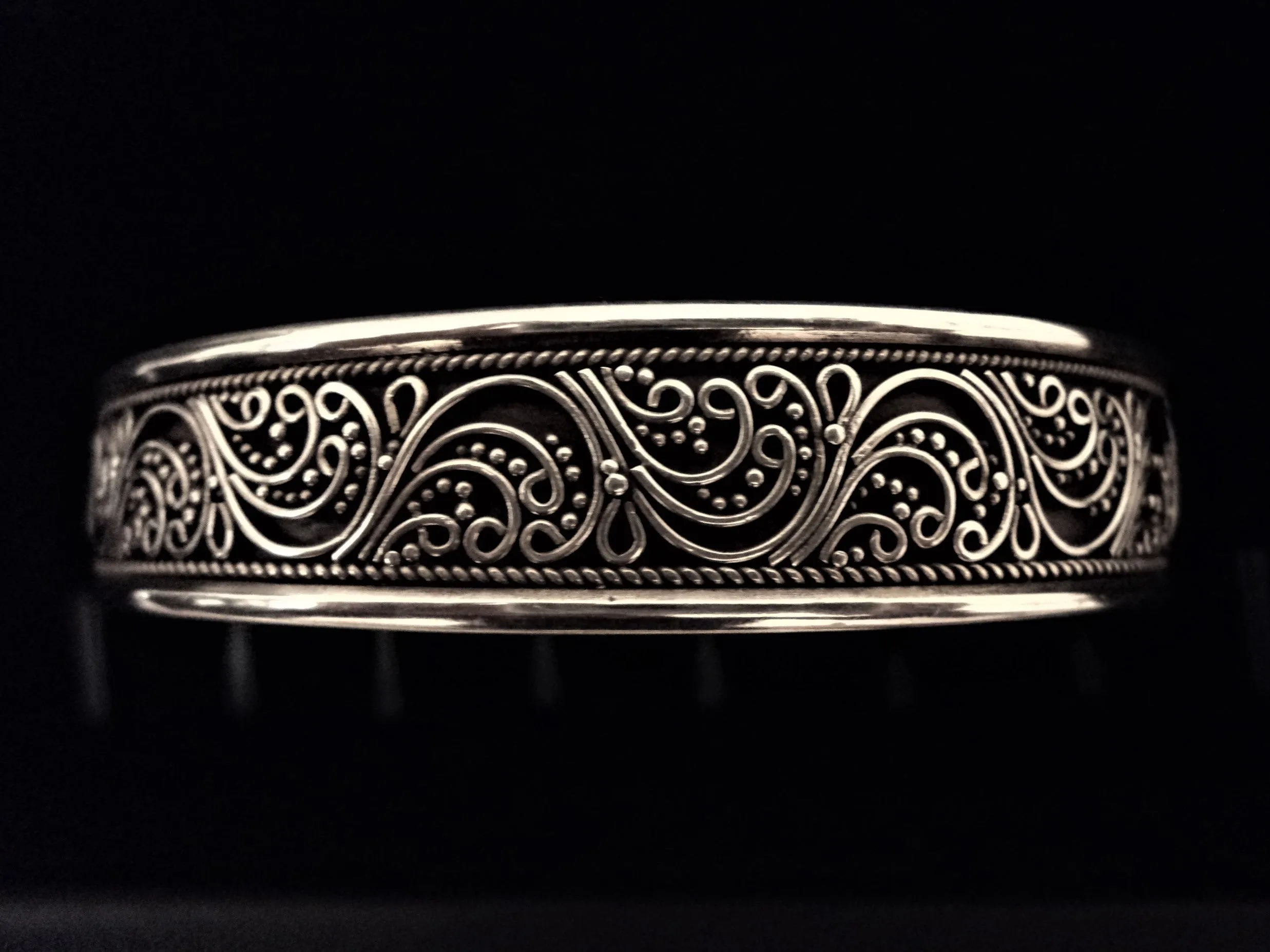 Bali Style Sterling Silver Cuff Bracelet