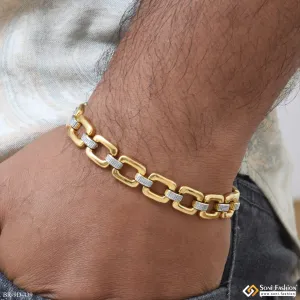 Best Quality Golden & Silver Color Bracelet for Men - Style D439