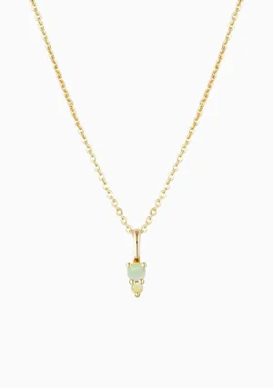 Binary Opal Necklace_Gold