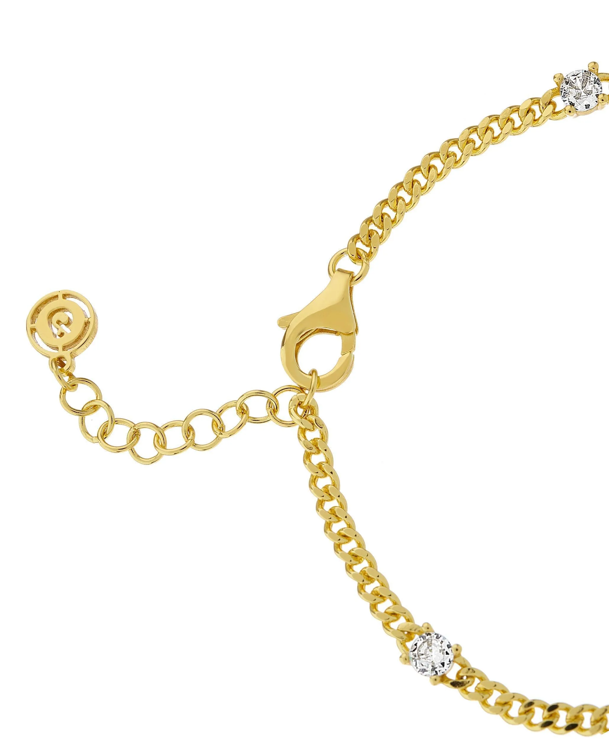 Birthstone Bracelet January 18ct Gold Plated
