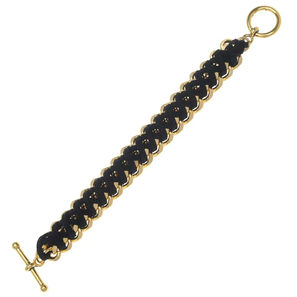 Black Bullion Bracelet